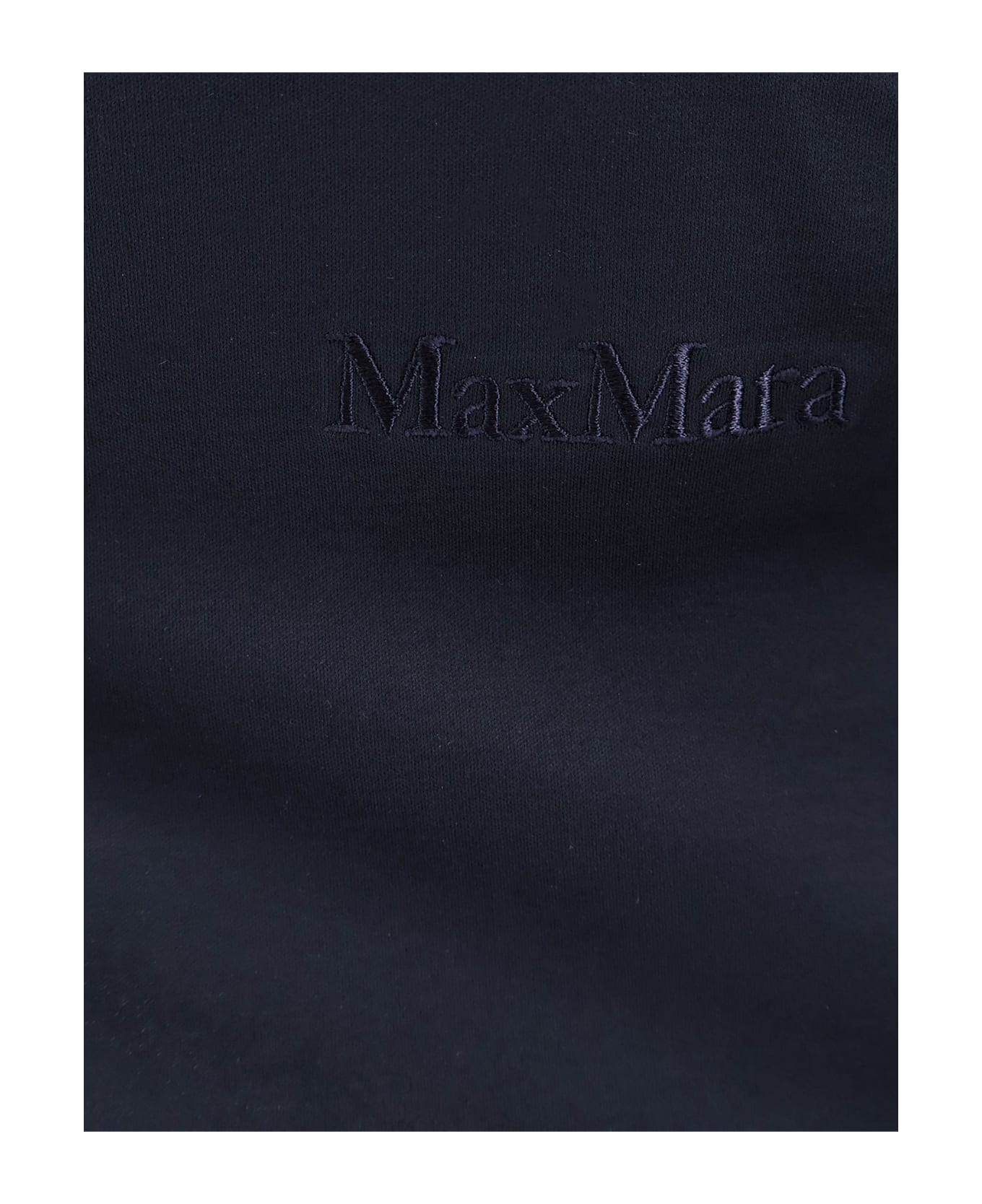 Max Mara Logo Embroidered Crewneck T-shirt - Blue