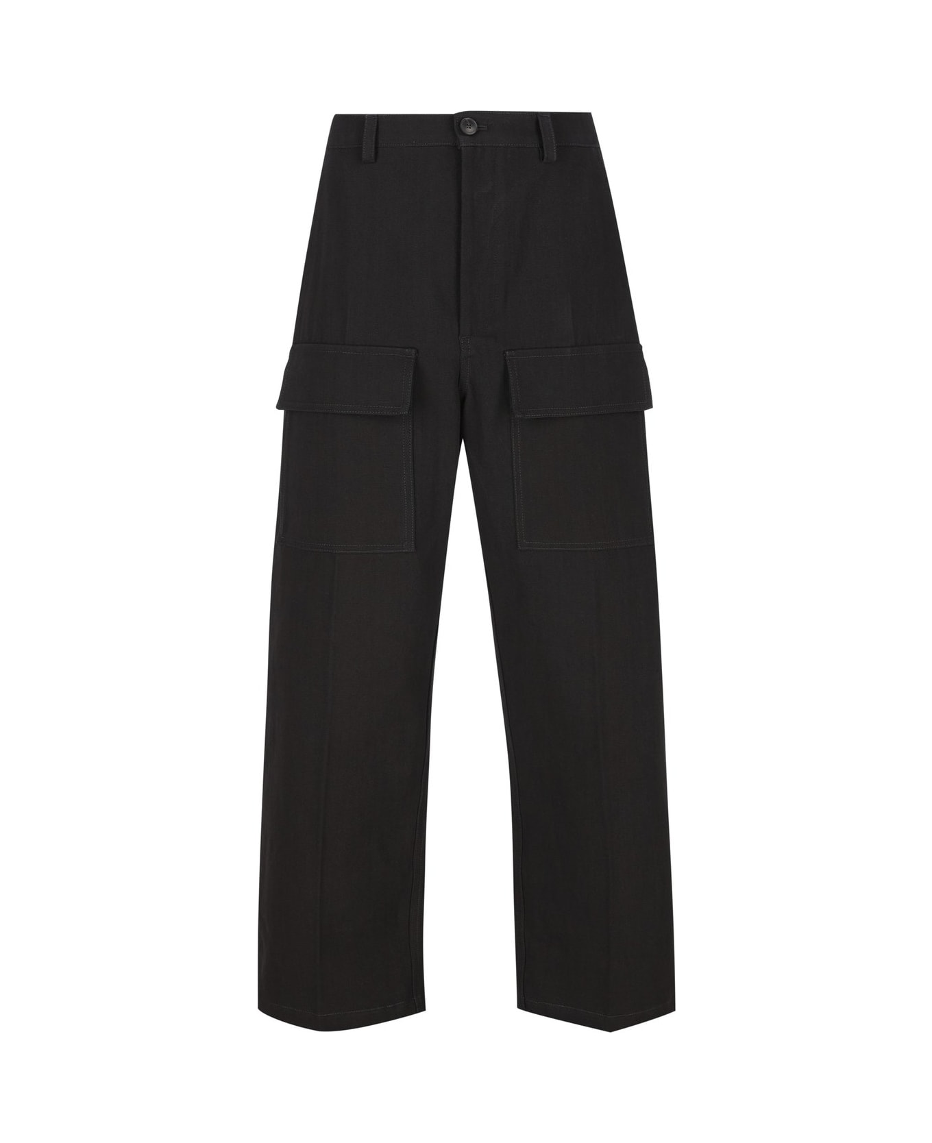 Valentino Garavani Wide Leg Cargo Trousers - Black