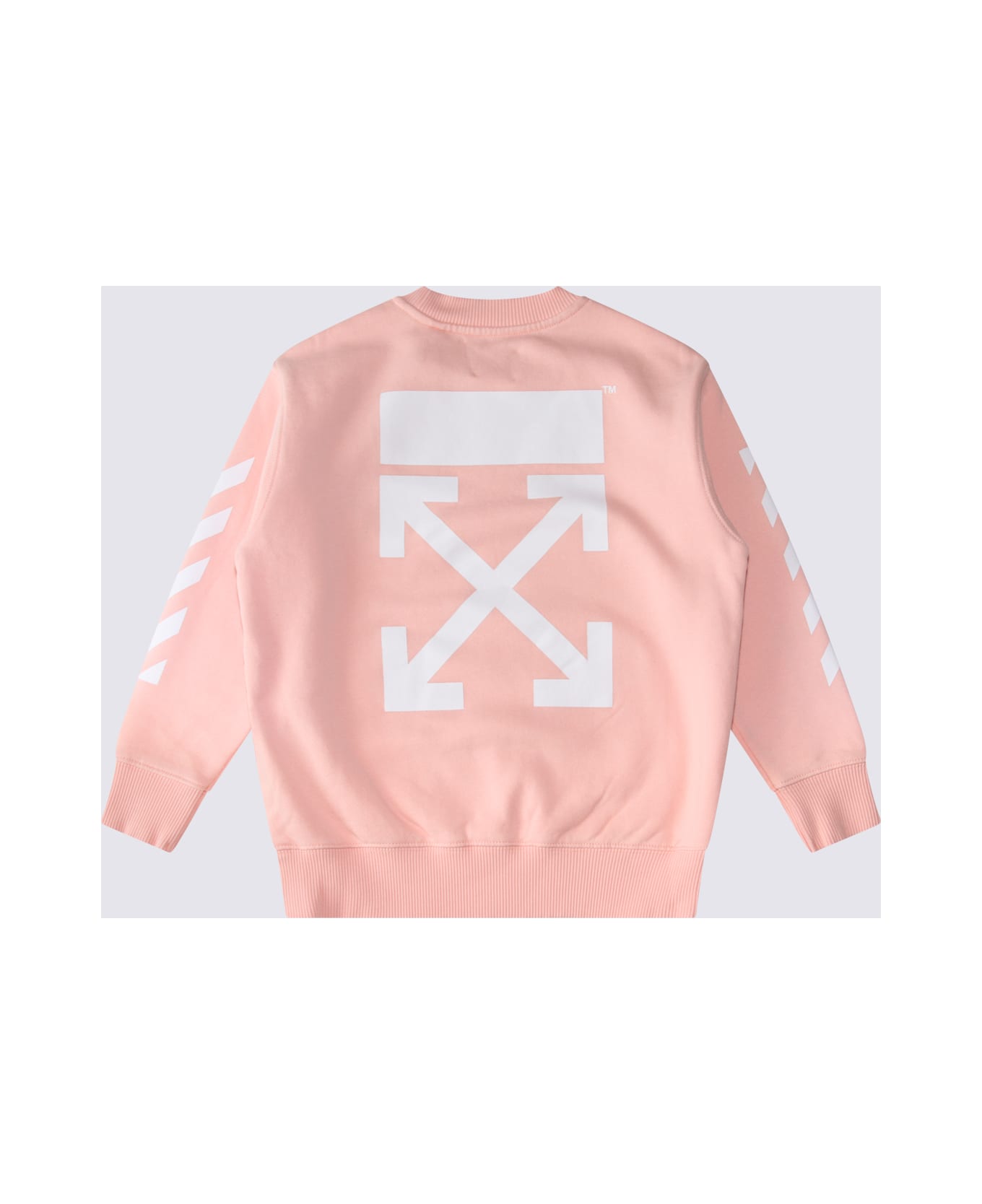 Off-White Pink Cotton Sweatshirt - Pink ニットウェア＆スウェットシャツ