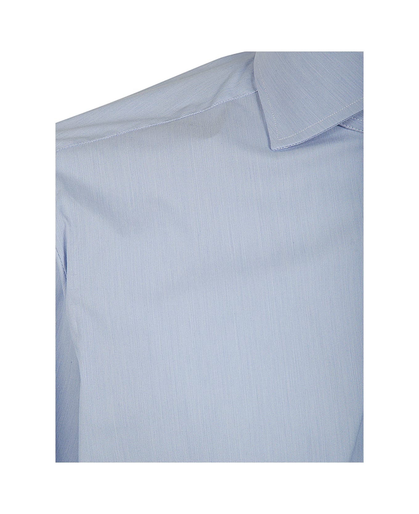 Barba Napoli Neck Shirt - Light Blue