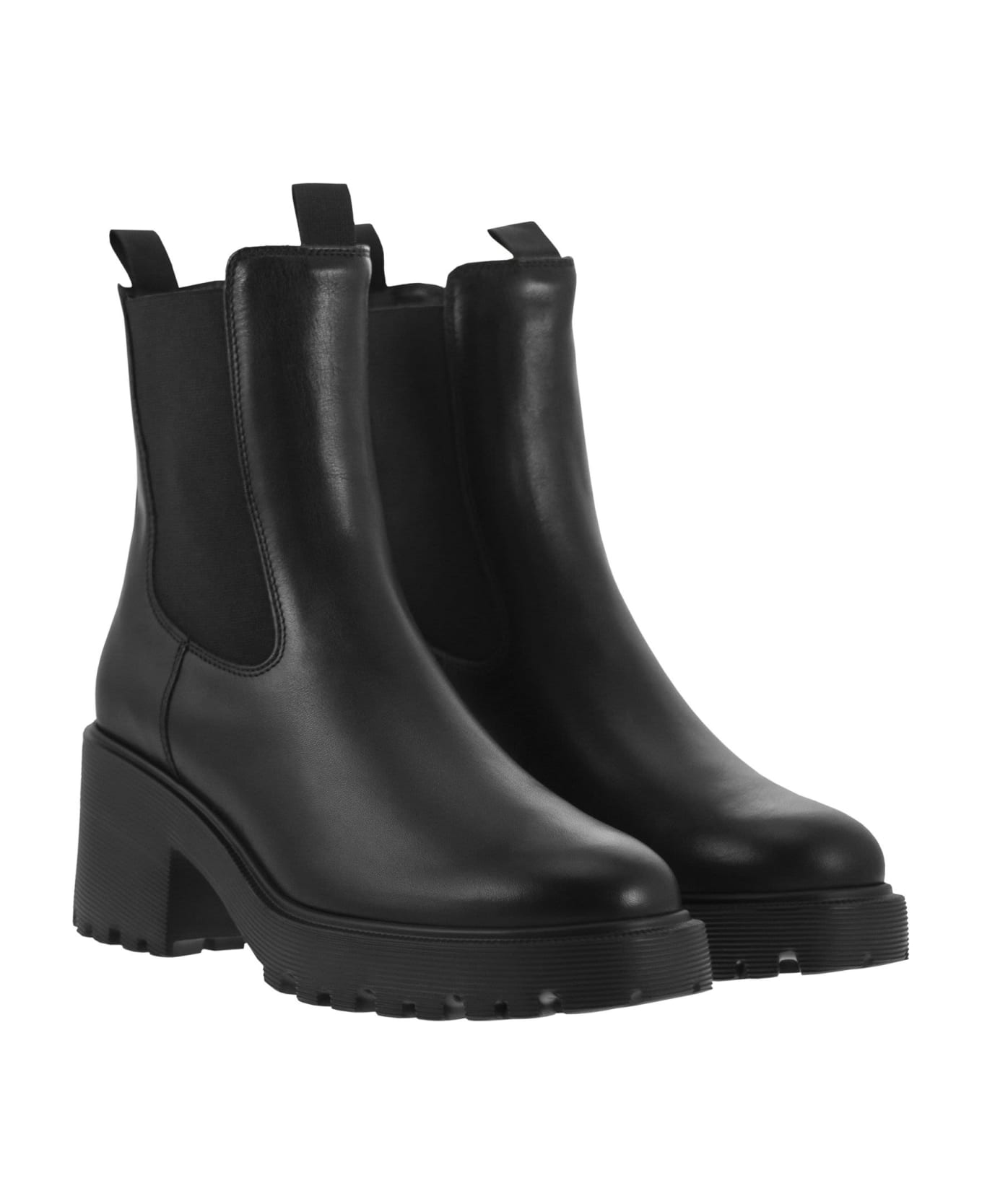 Hogan H649 - Leather Chelsea Boot - Black