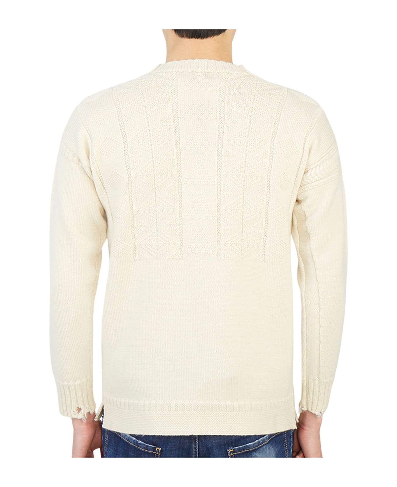 Maison Margiela Knitted Iene Sweater - Beige ニットウェア