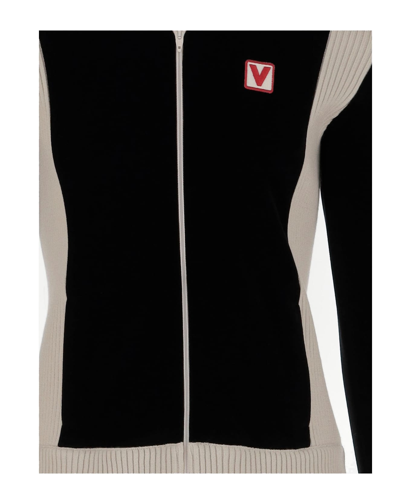 Valentino Chenille Sweatshirt With Patch - Black