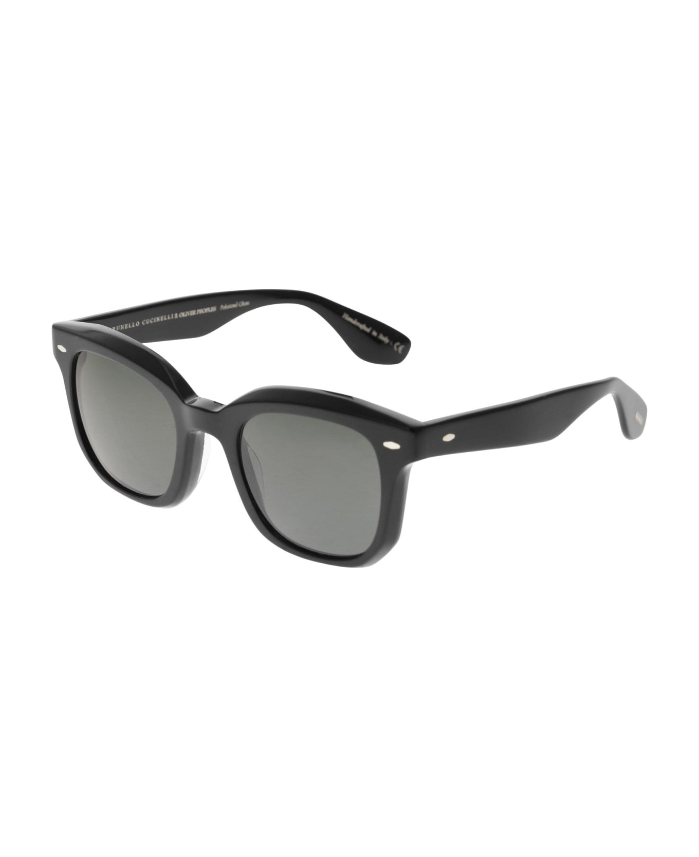 Brunello Cucinelli Nino Acetate Sunglasses With Polarised Lenses - Black
