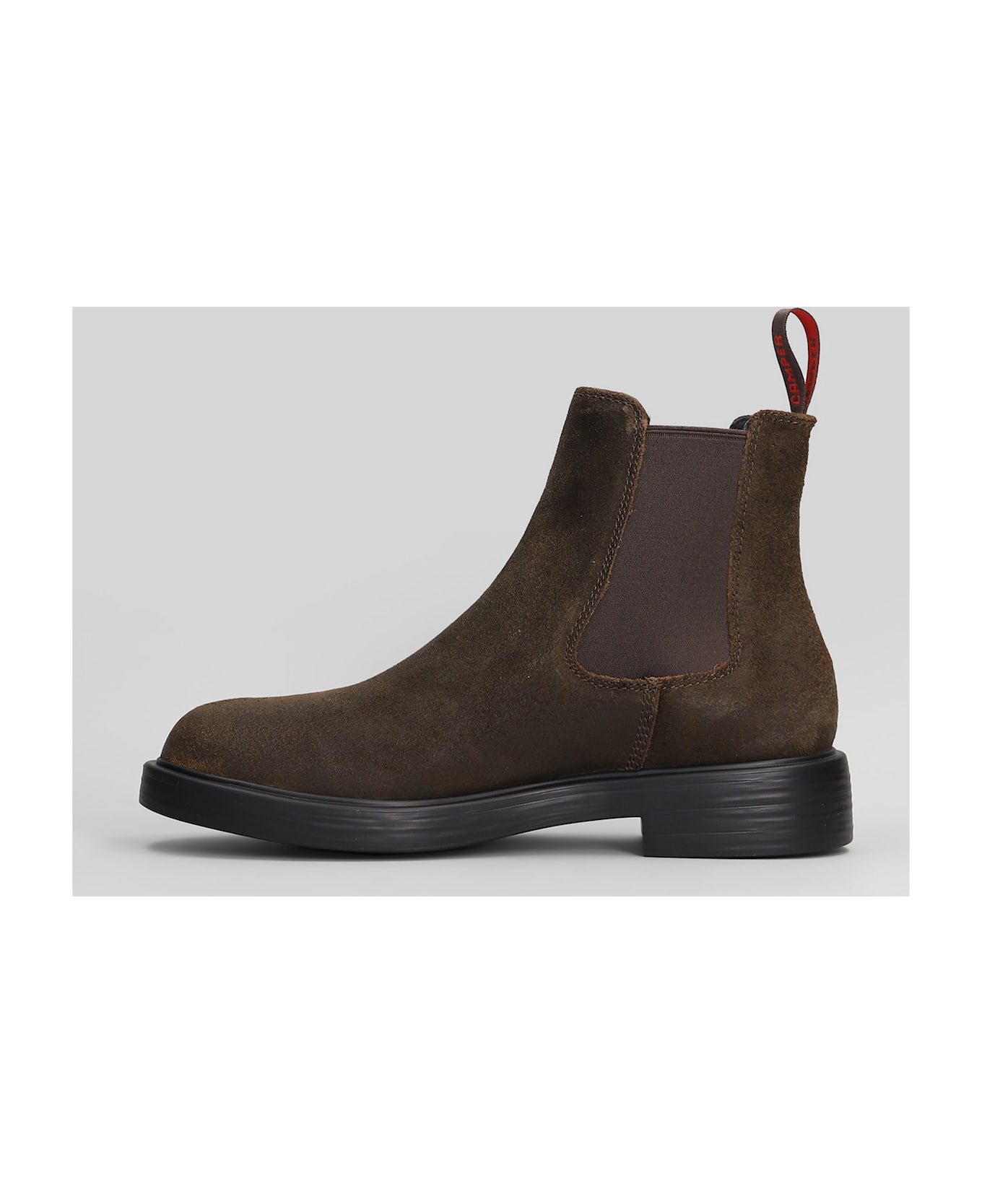 Camper Dean Ankle Boots In Brown Suede - brown
