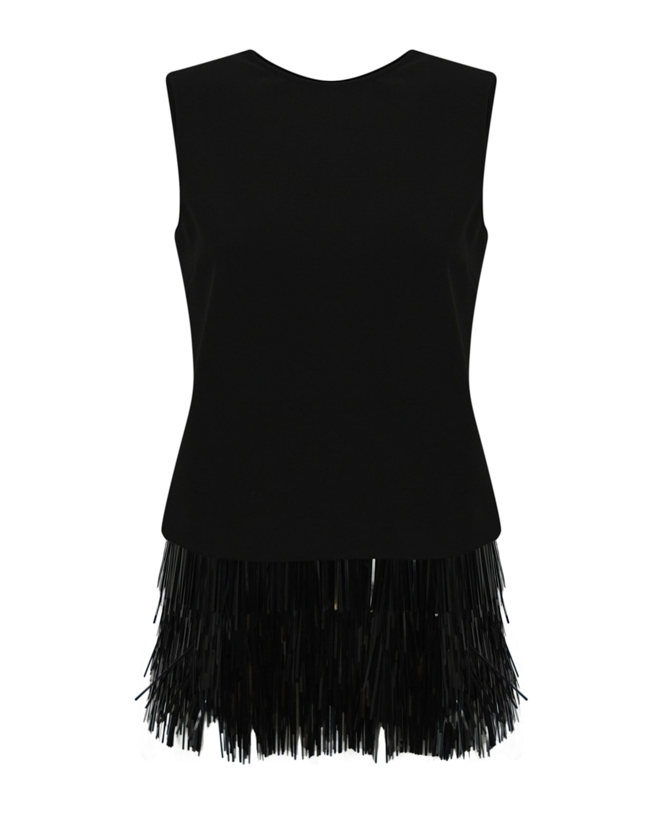 Liviana Conti Blouse With Sequin Fringes - Nero ブラウス