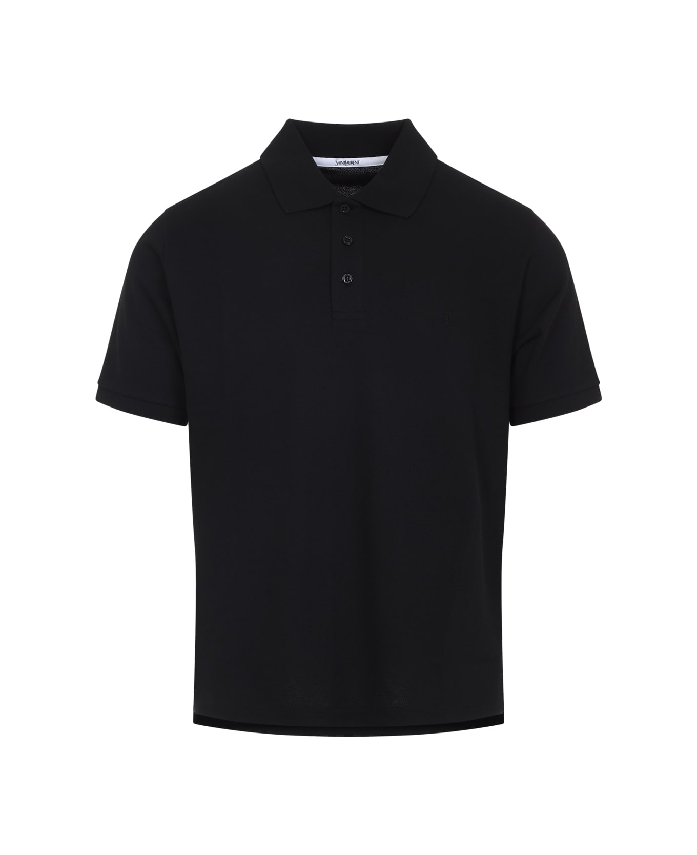 Saint Laurent Cotton Polo - Noir