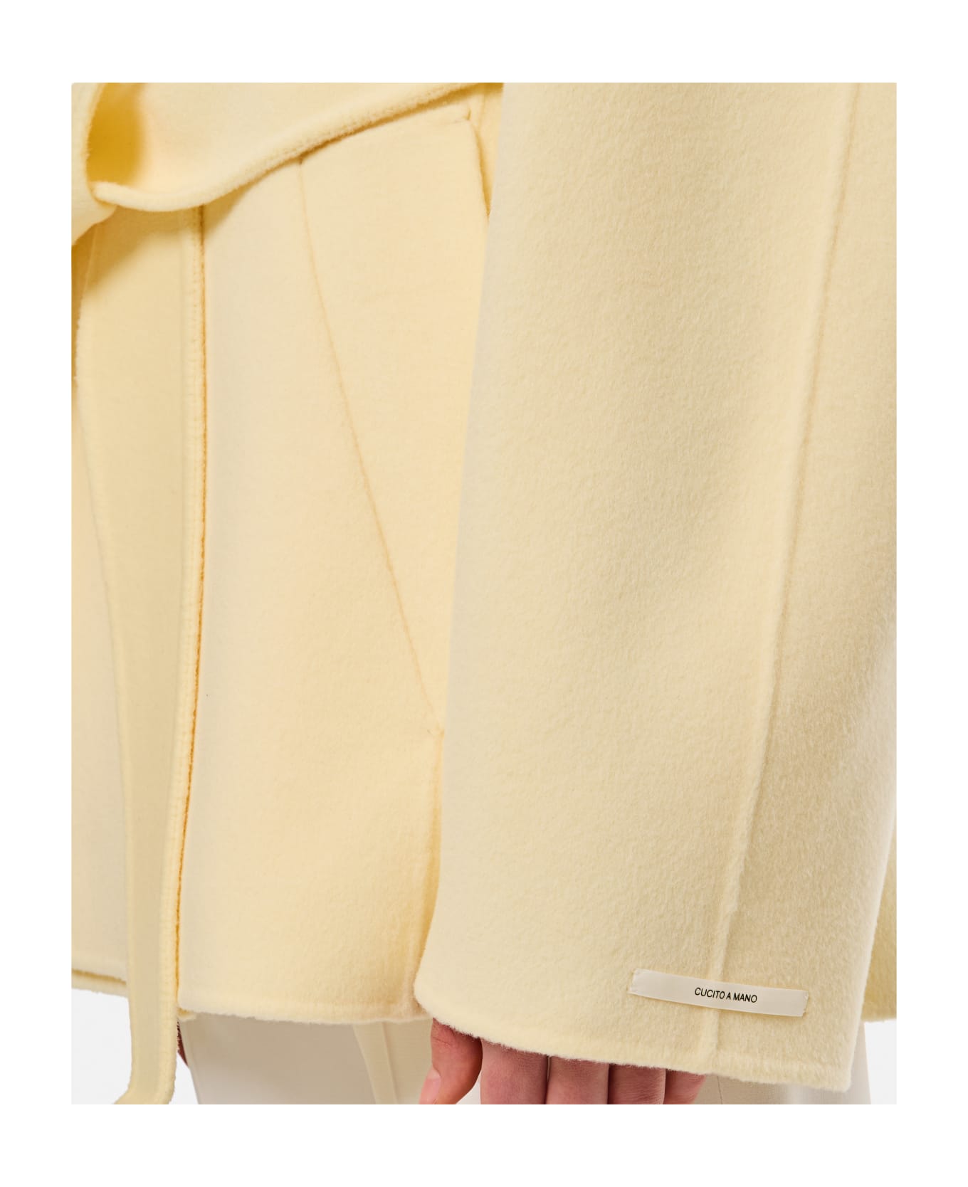 SportMax Umano Double Breasted Coat - Yellow コート