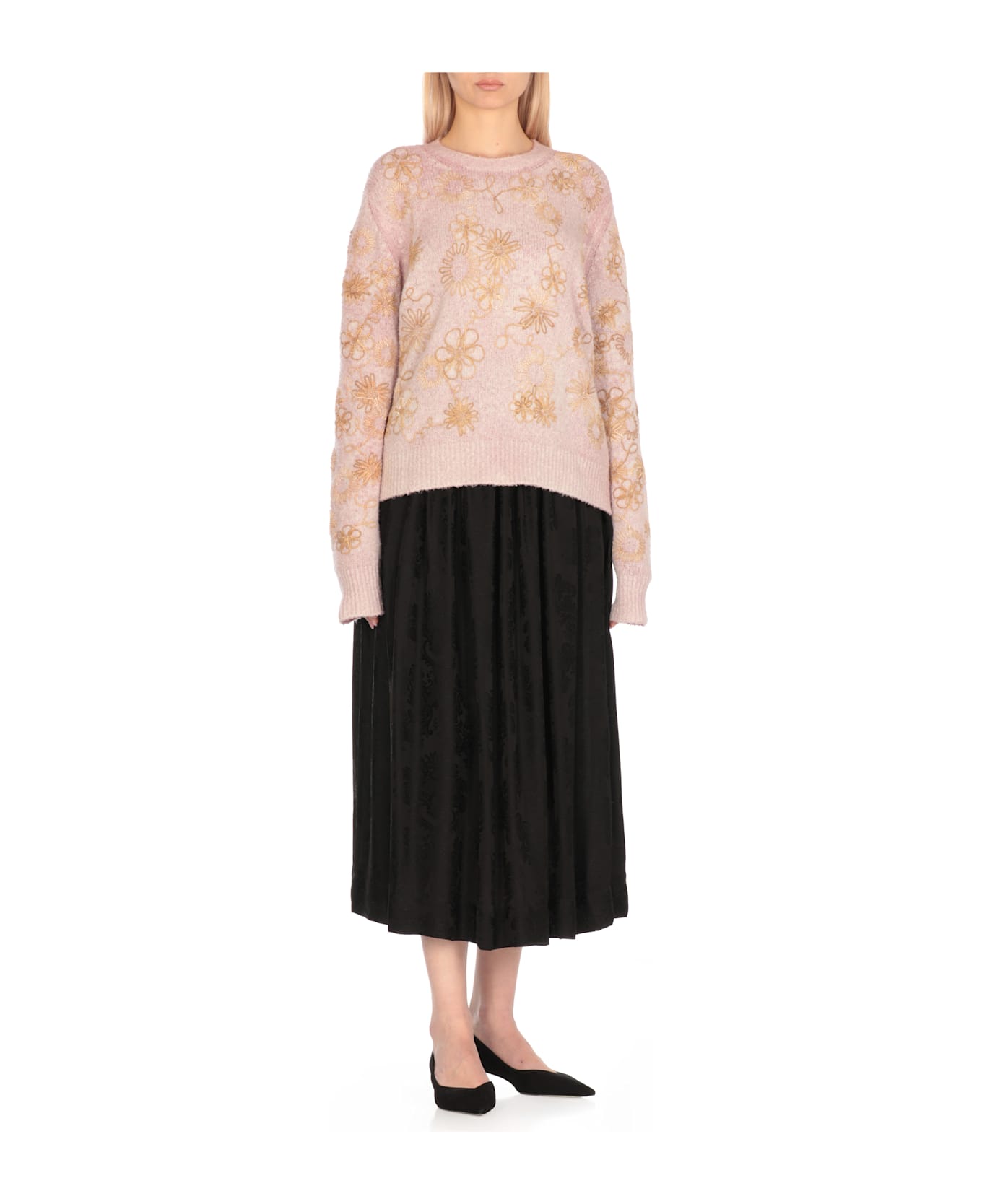 Avant Toi Cotton Sweater - Pink
