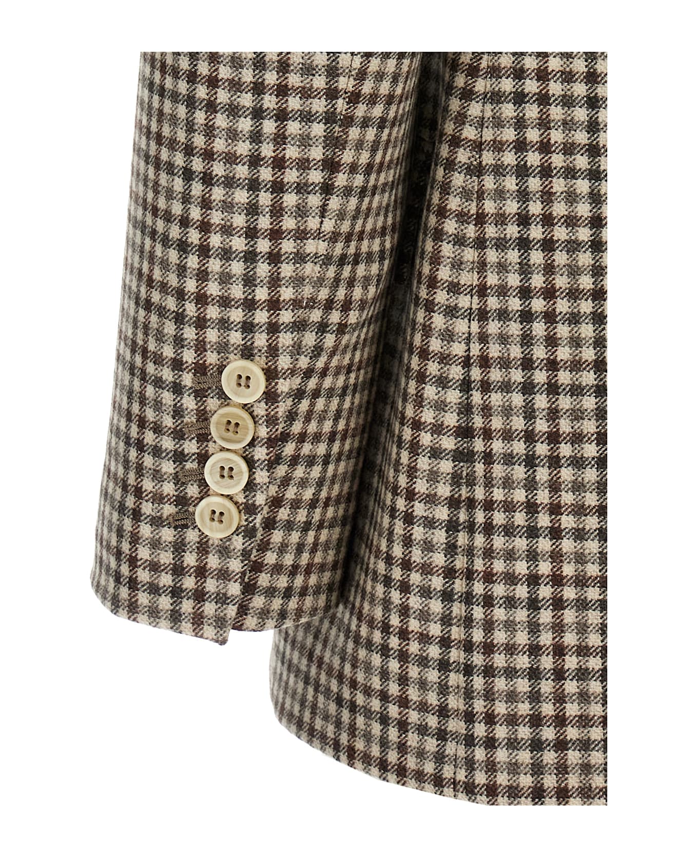 Brunello Cucinelli Blazer Check Monile - Beige