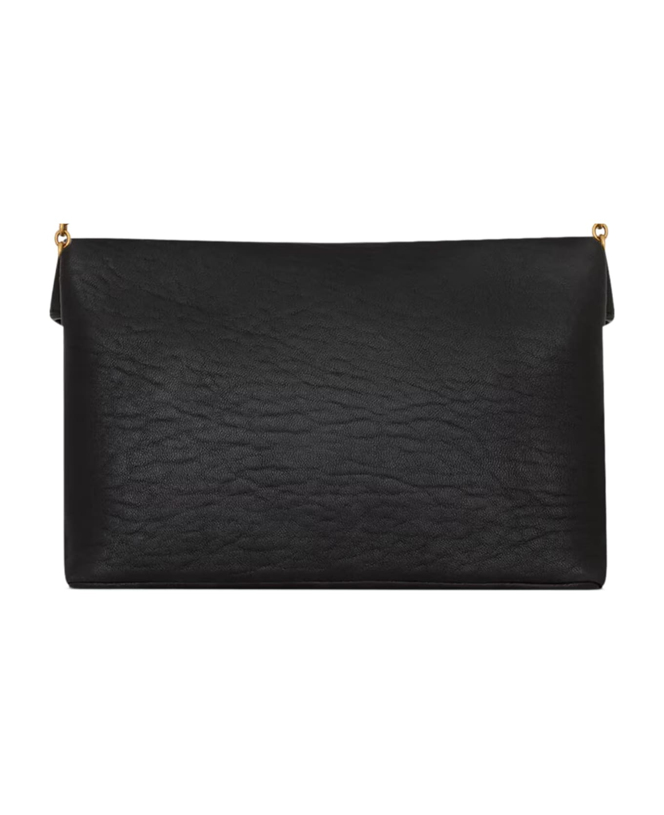 Saint Laurent Cassandre Chain Clutch Bag - BLACK