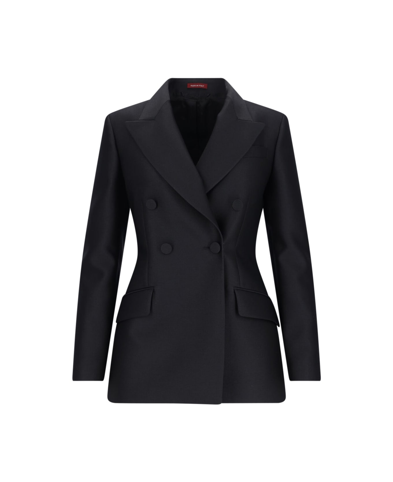 Gucci Double-breasted Wool And Silk Jacket - Black