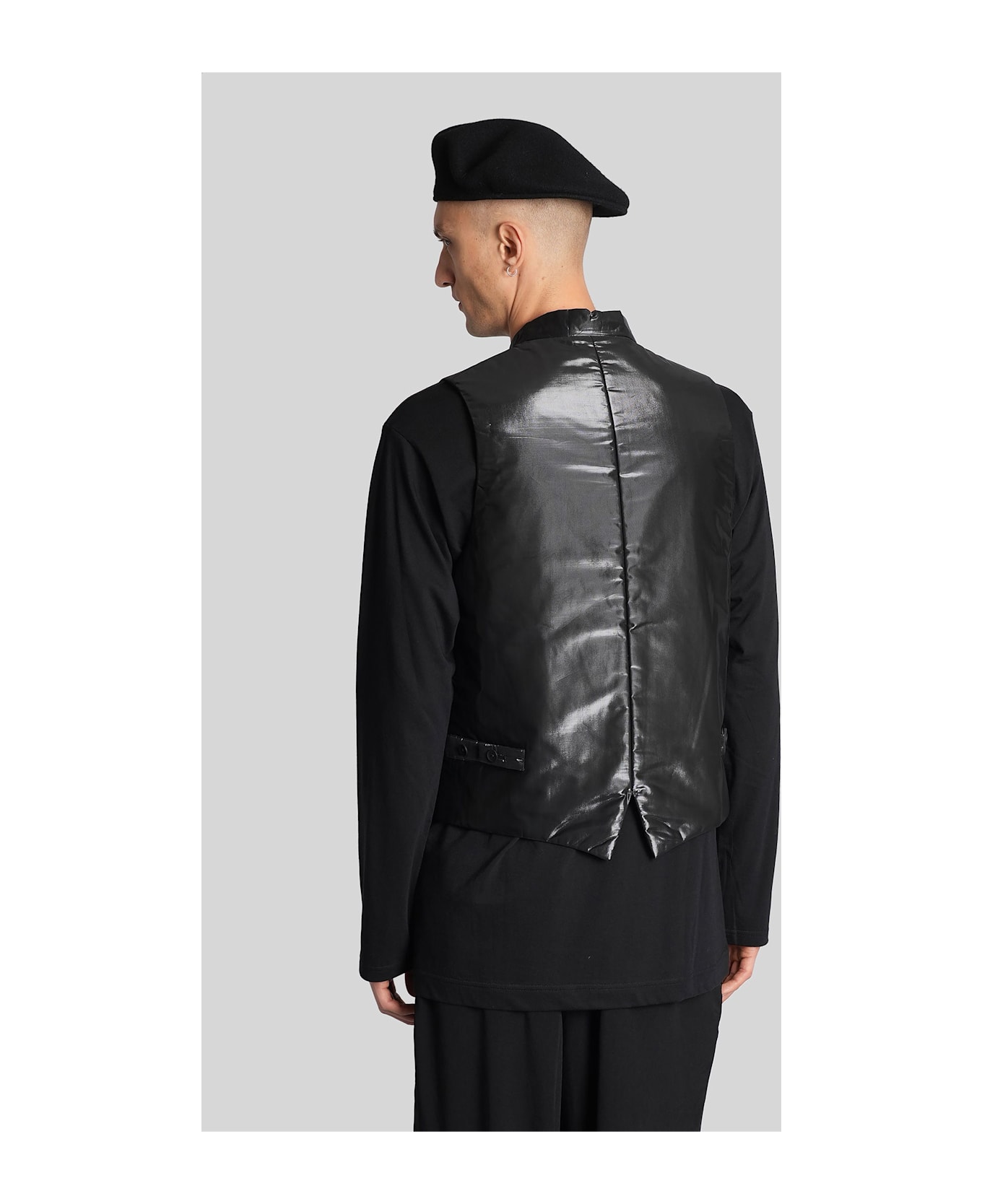 Yohji Yamamoto Vest In Black Polyester - black