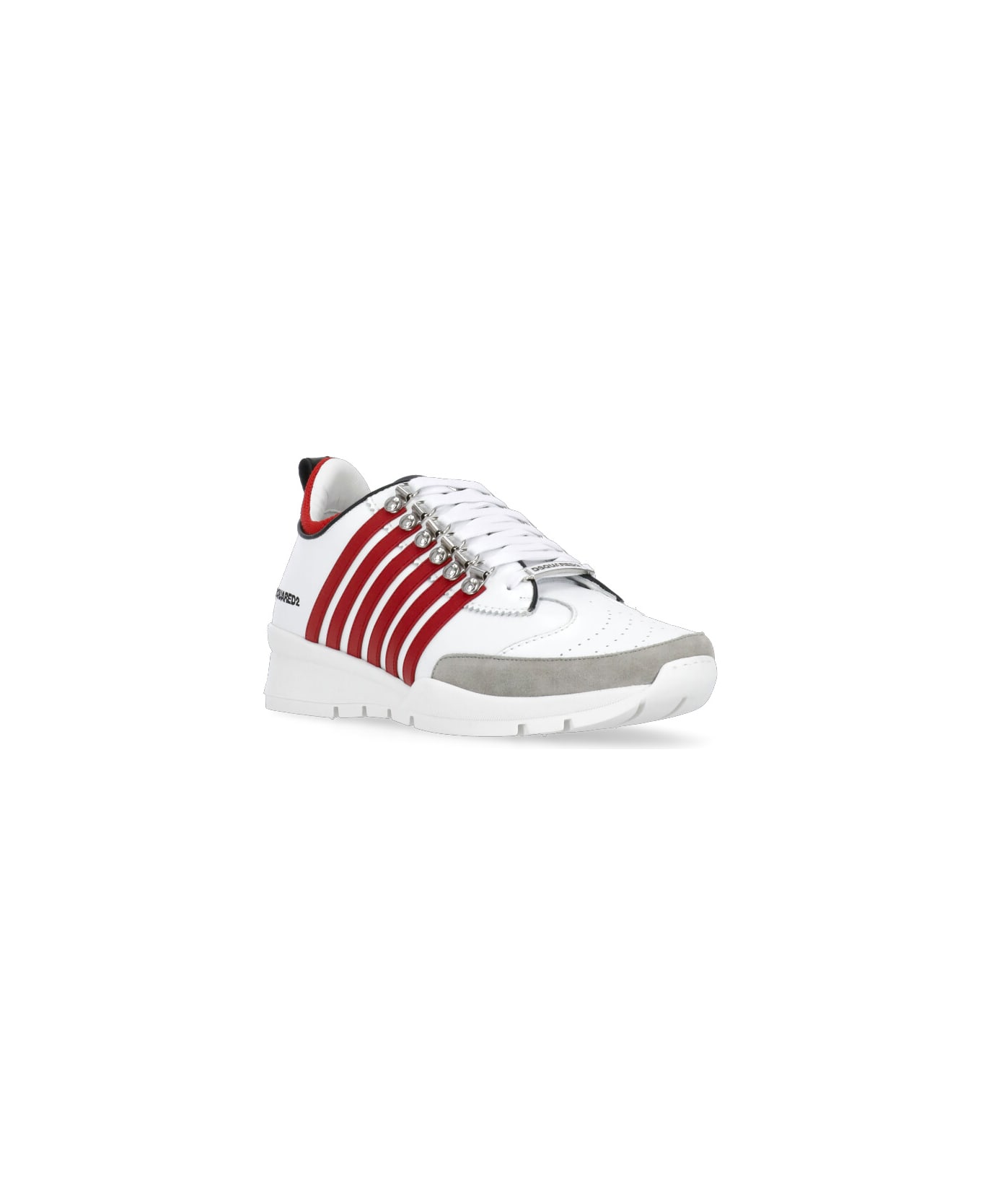 Dsquared2 Legendary Striped Almond Toe Sneakers - White
