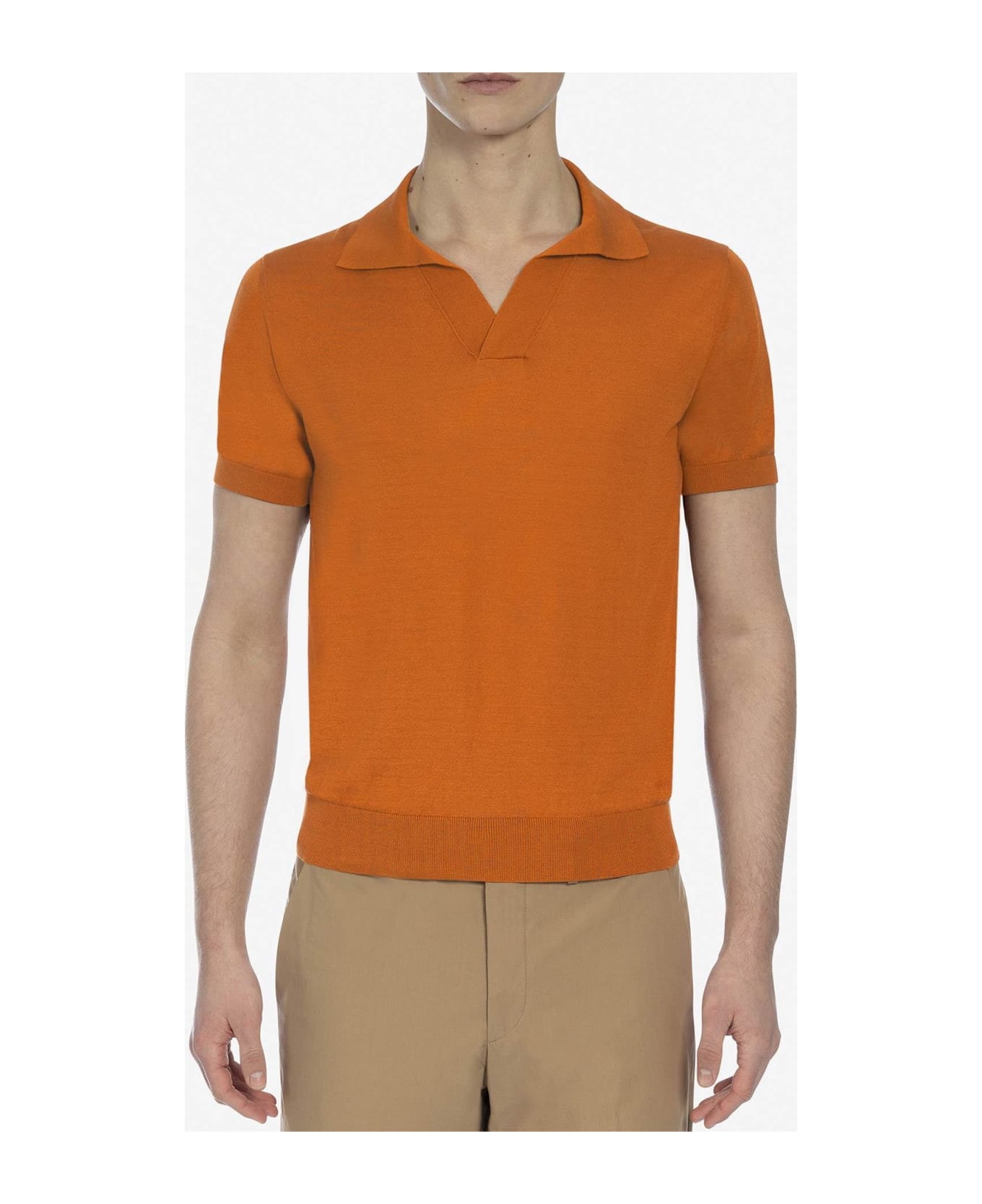 Larusmiani 'harry' Polo Polo Shirt - Orange