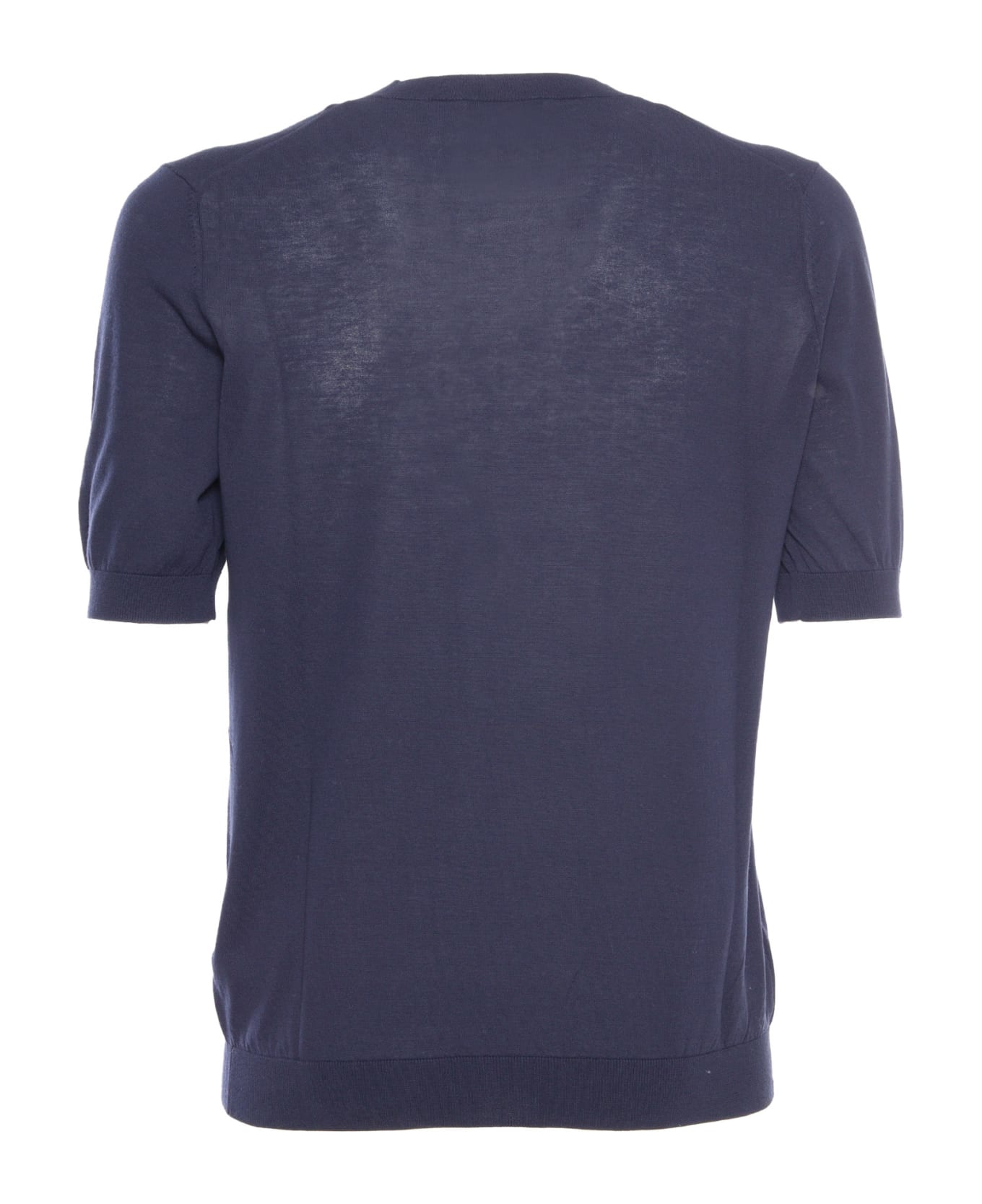 Ballantyne Blue Knit T-shirt - BLUE