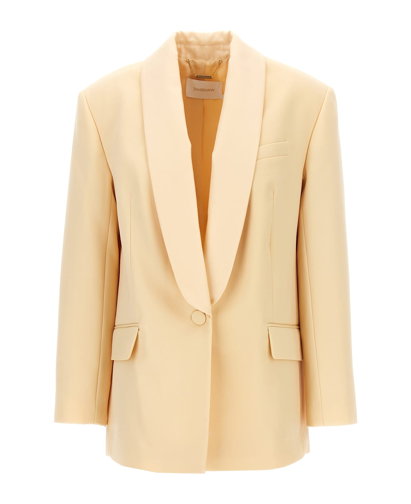 Zimmermann 'illustration Shawl Tux Jacket' Blazer - Beige