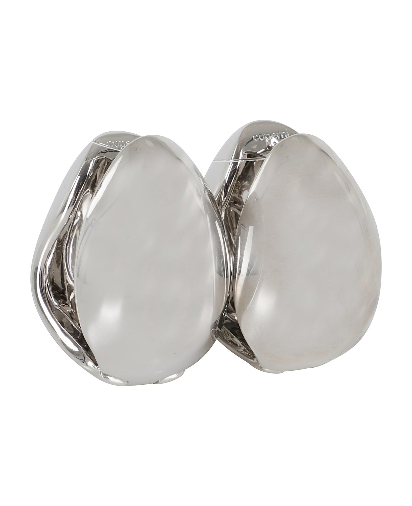 Coperni Xl Logo Creole Earrings - Silver Slv