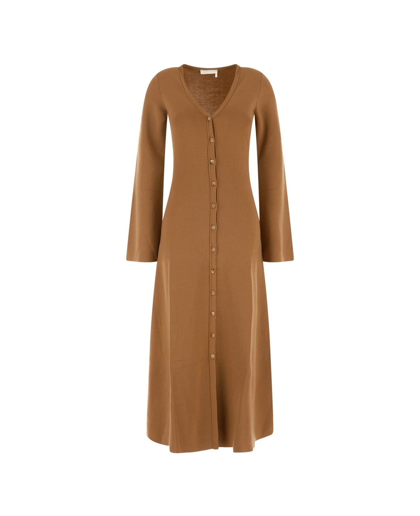 Chloé Dress With Buttons - Beige ワンピース＆ドレス