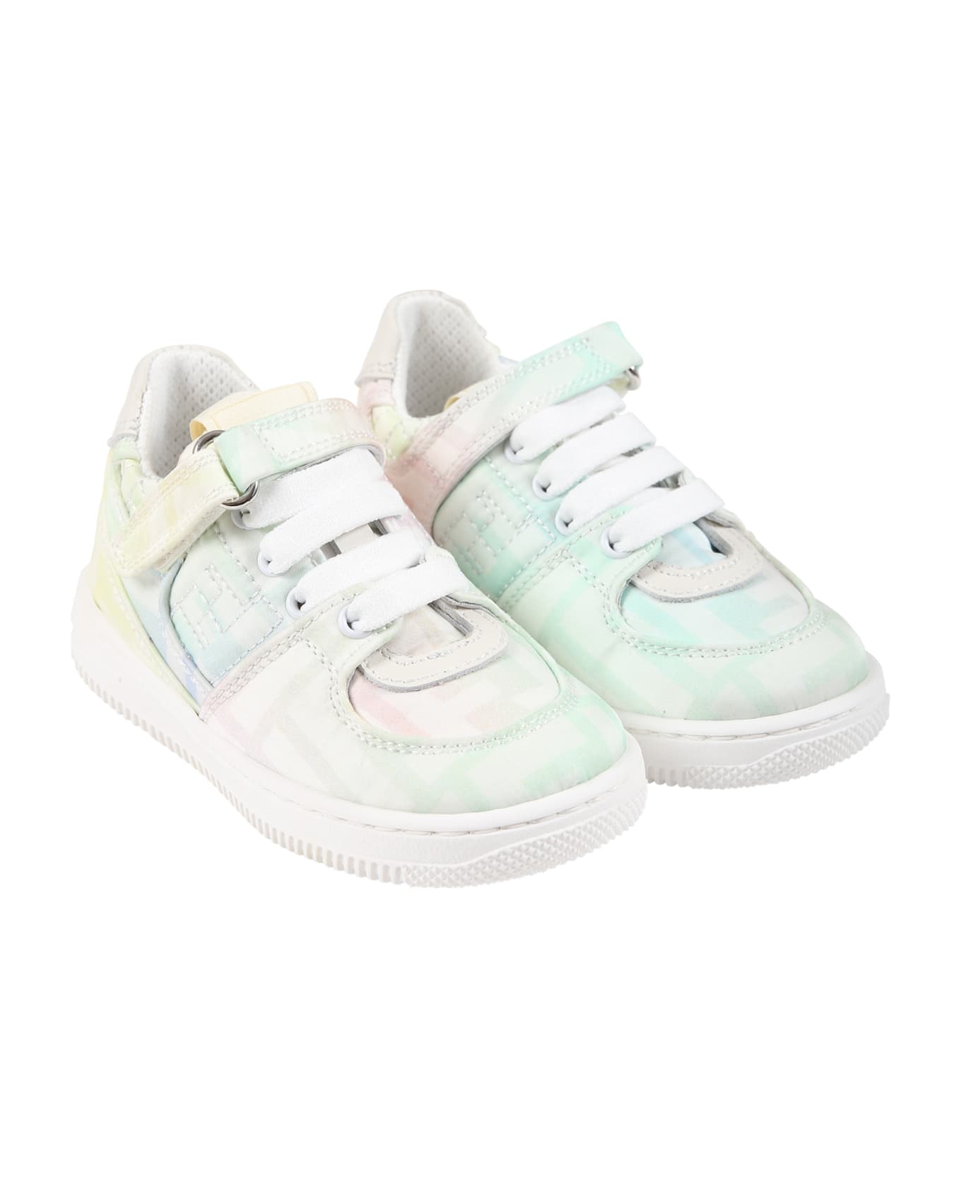 Fendi Multicolor Sneakers For Girl With Double Ff - Multicolor シューズ