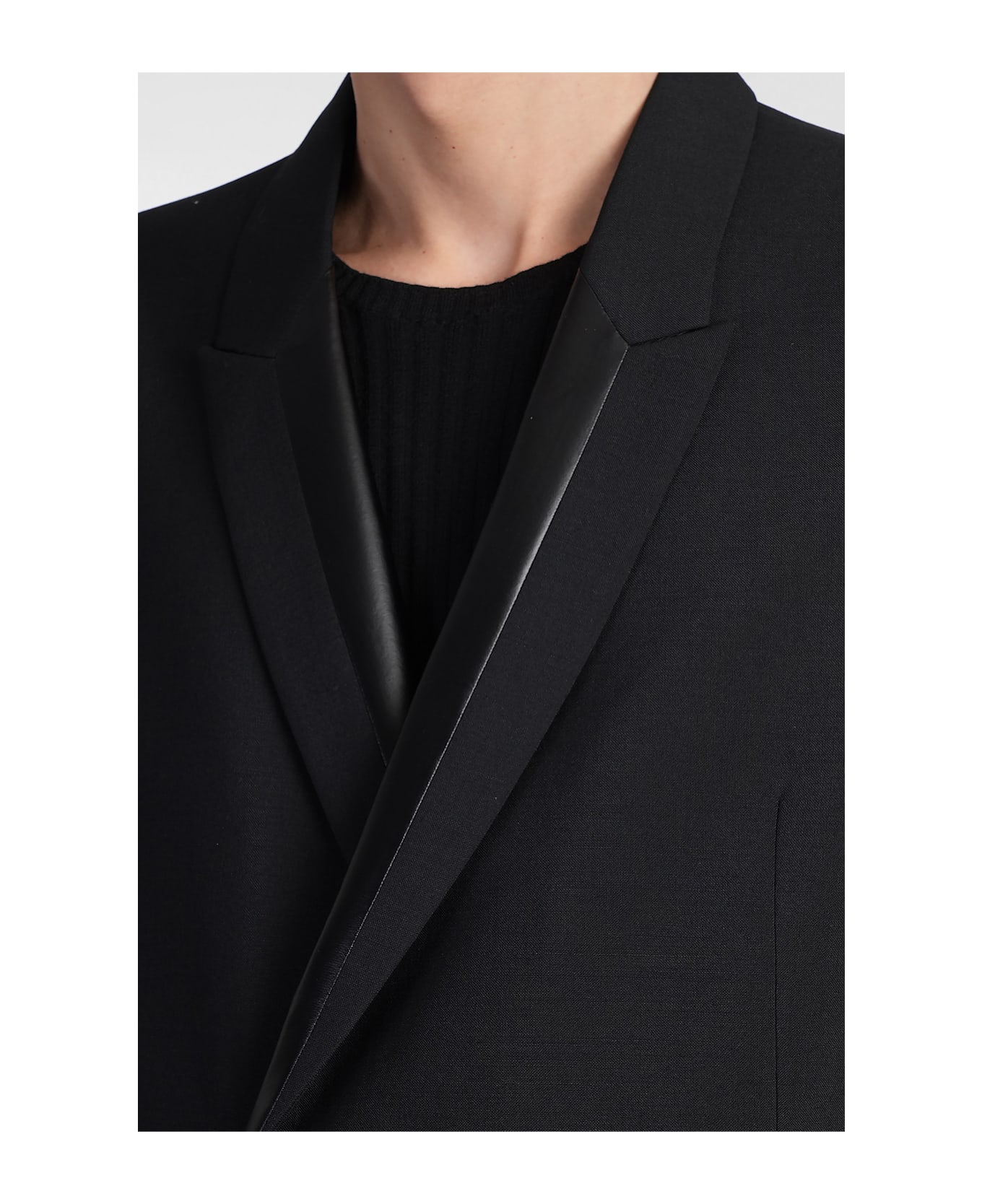 Sapio N 4 Blazer In Black Wool - black