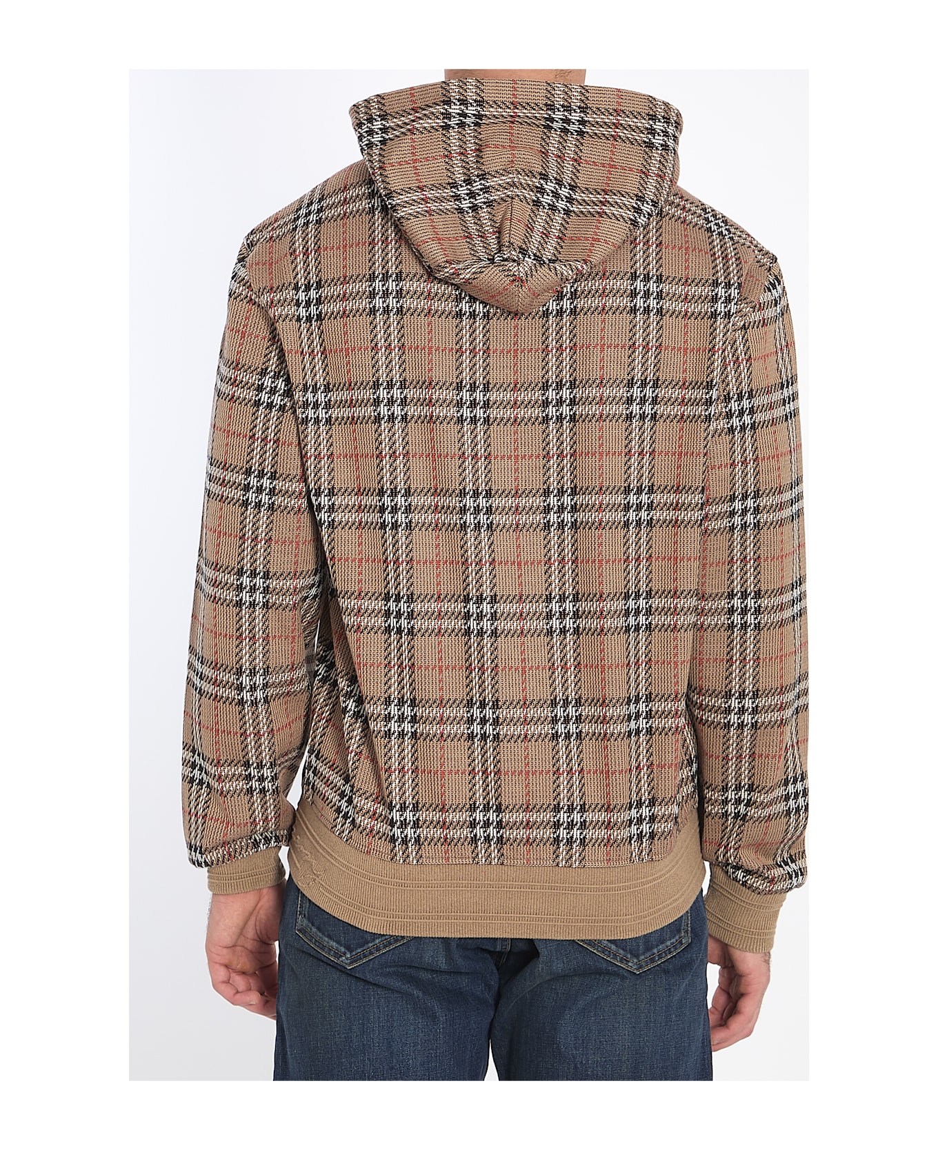 Burberry Check Jacquard Hoodie - Nut Ip Check