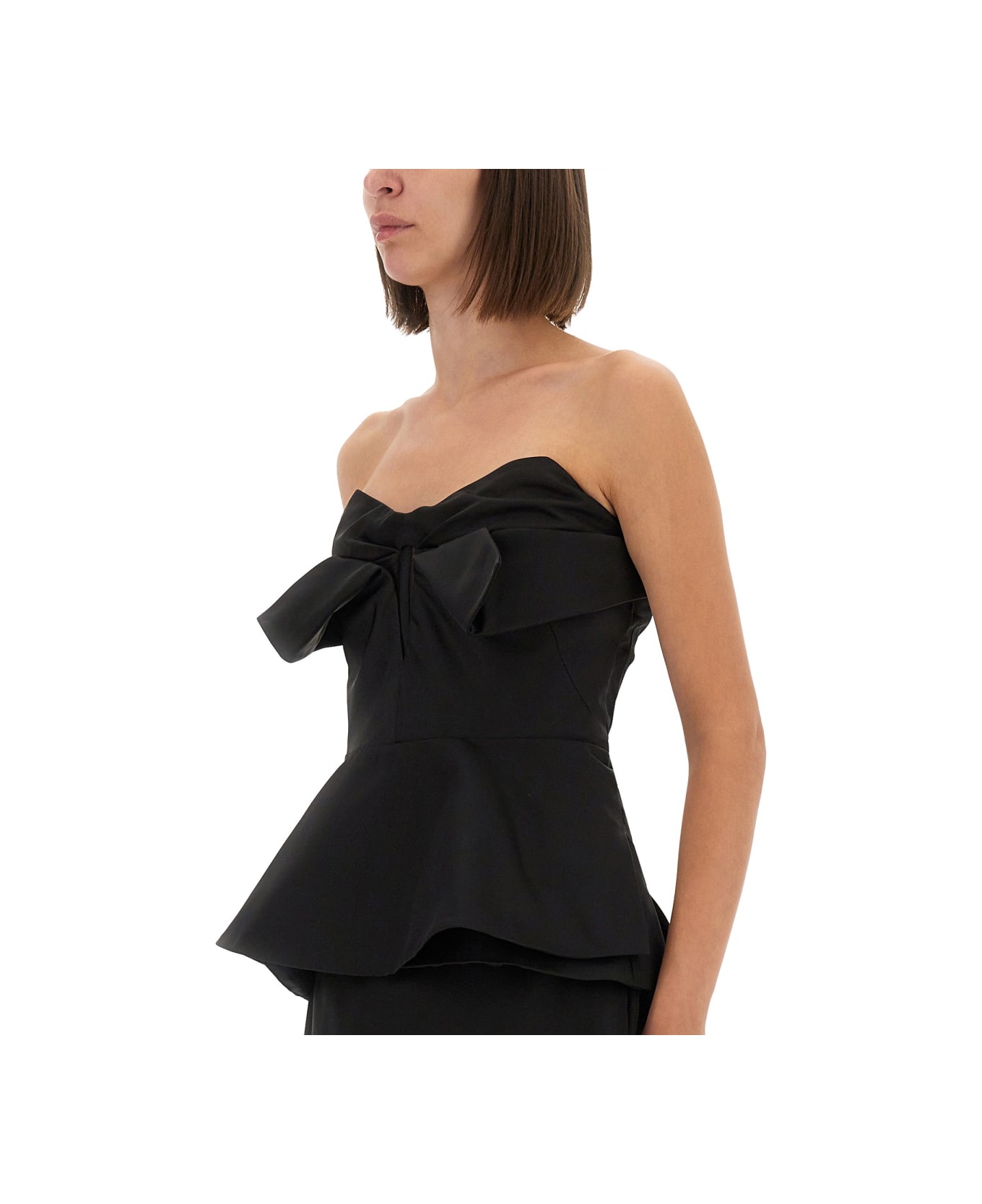 Alexander McQueen Strapless Corset Top - BLACK