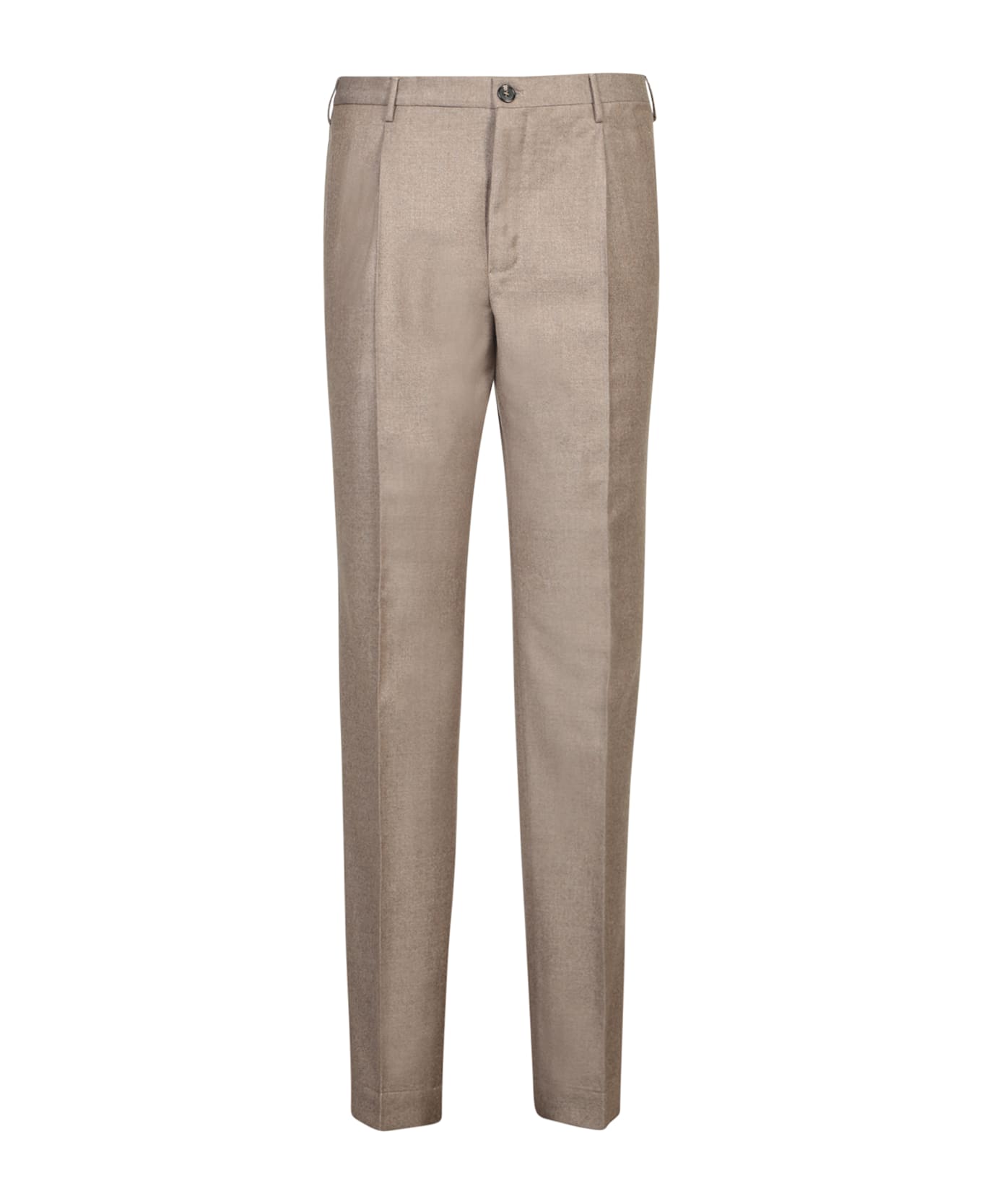 Incotex Beige Wool Tapered Trousers - Beige