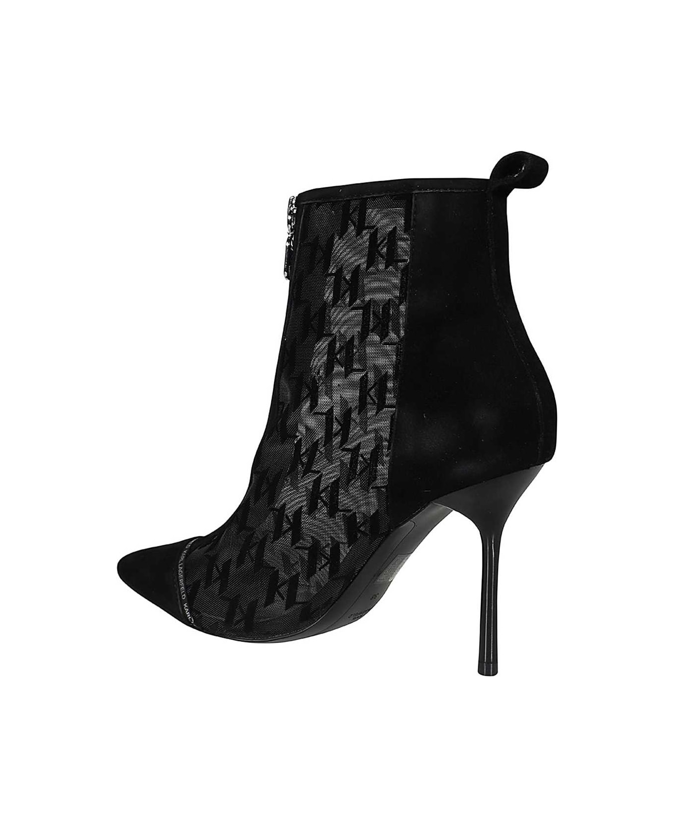 Karl Lagerfeld Leather Ankle Boots - black