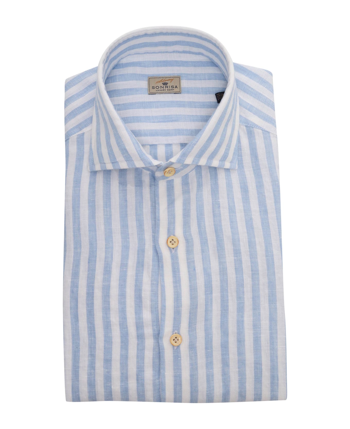 Sonrisa Light Blue Striped Shirt - MULTICOLOR