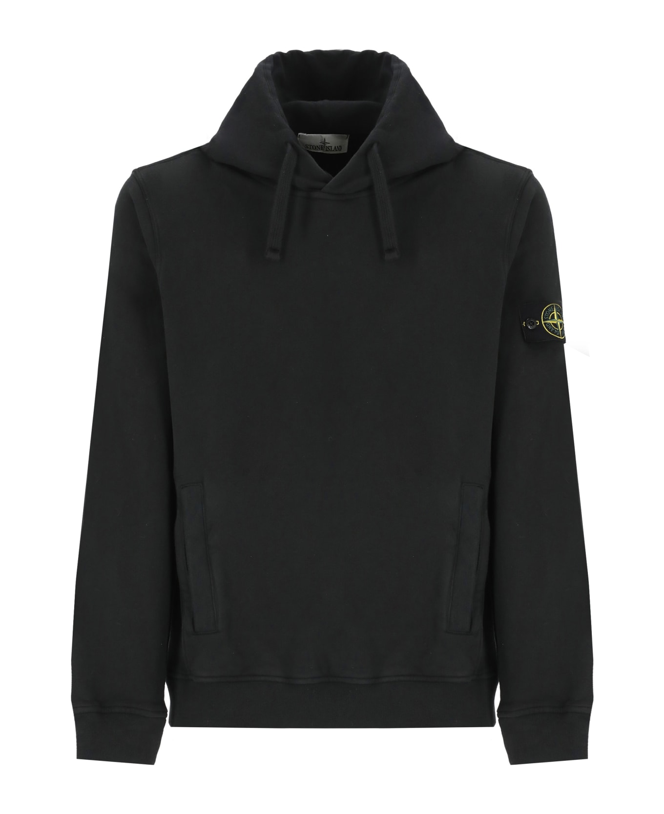 Stone Island Hoodie With Logo - Black