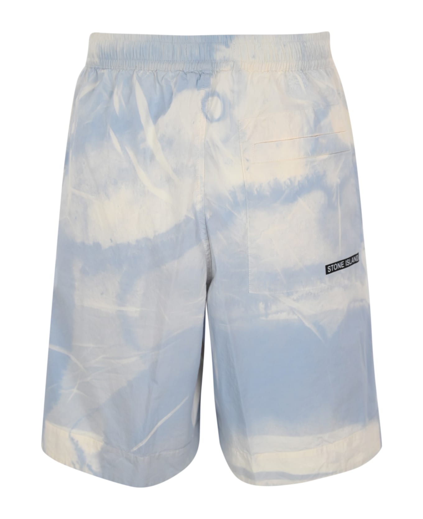 Stone Island Bermuda Shorts In Stretch Cotton L0695 - Blue