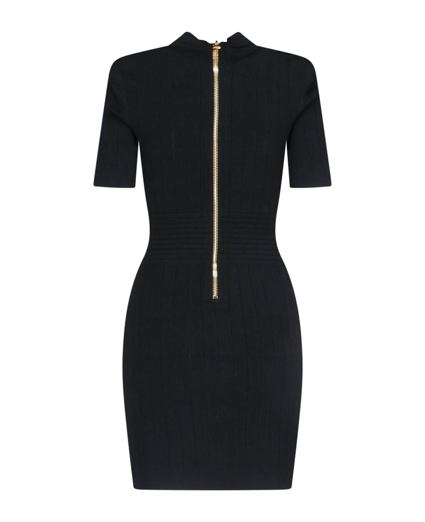 Balmain Knit Mini Dress - Black