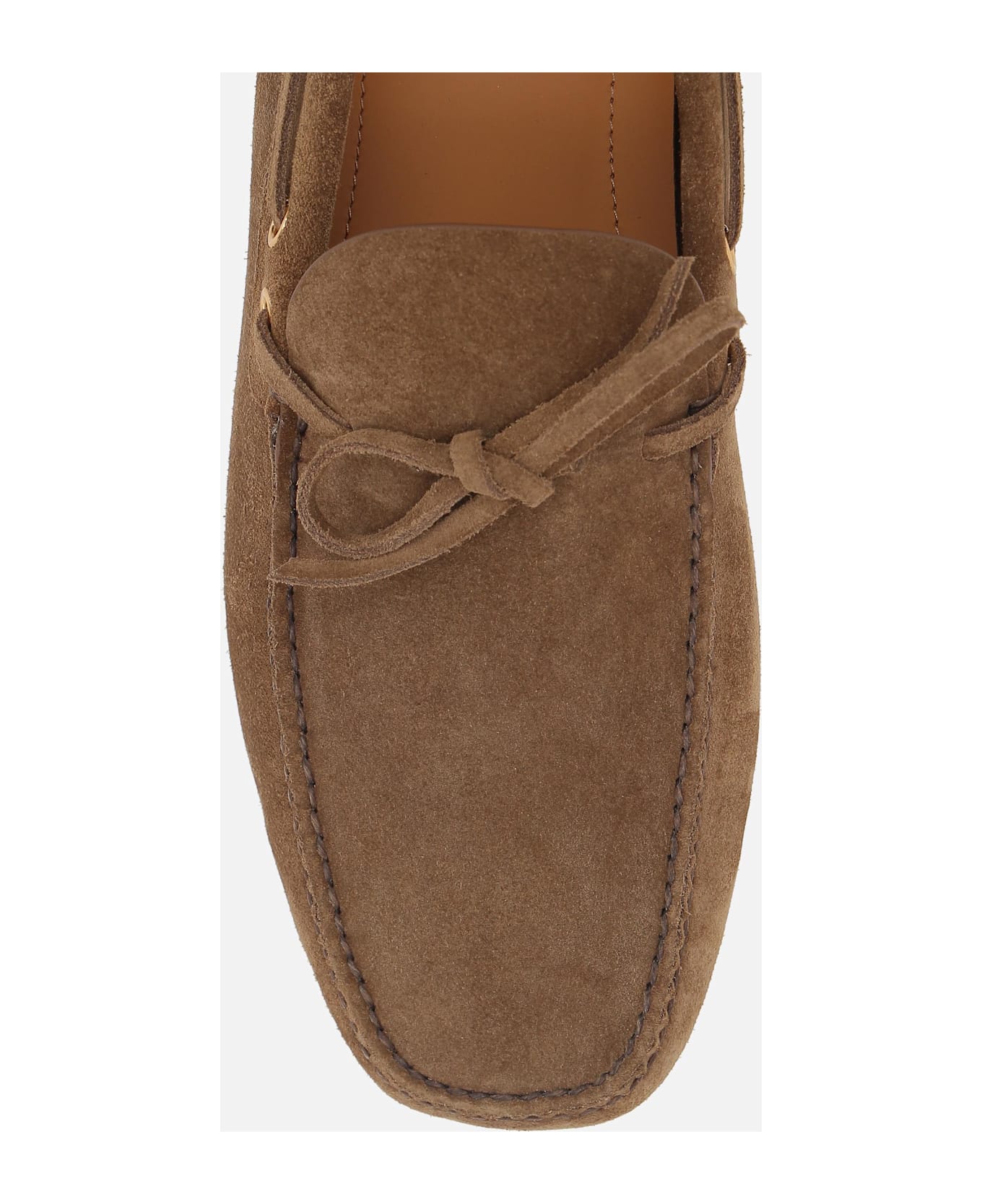 Car Shoe Suede Driving Loafers - BROWN