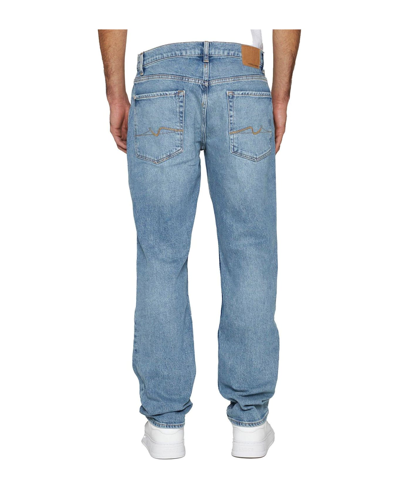 7 For All Mankind The Straight Waterfall Mid-rise Jeans - WATERFALL