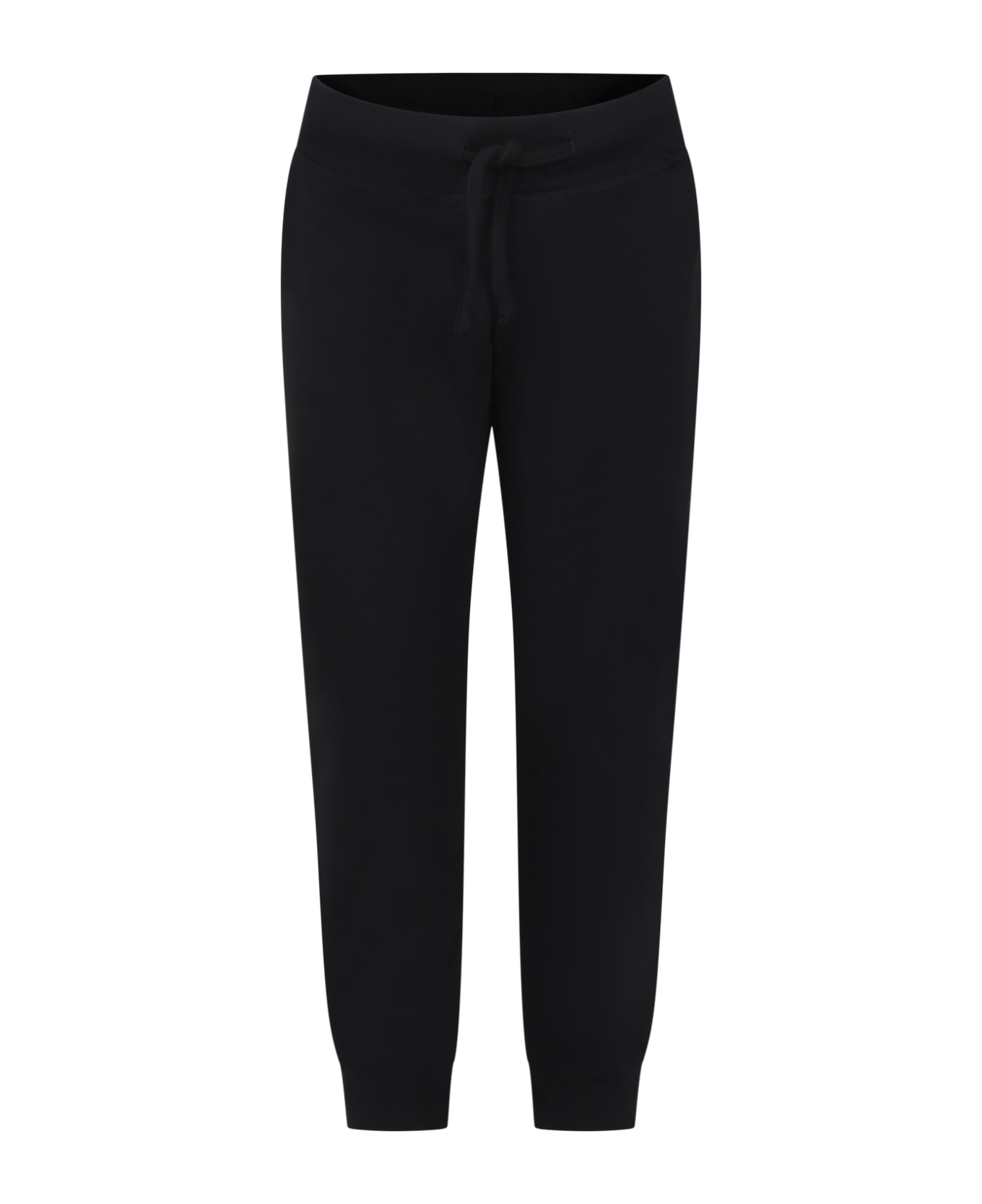 Dsquared2 Black Trousers For Boy With Logo - Black ボトムス