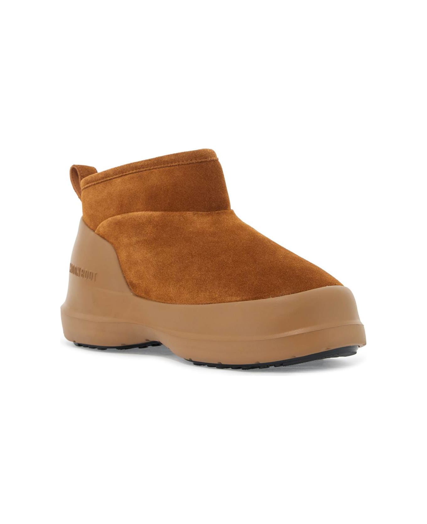 Moon Boot Luna Low Suede Leather Ankle - Marrone