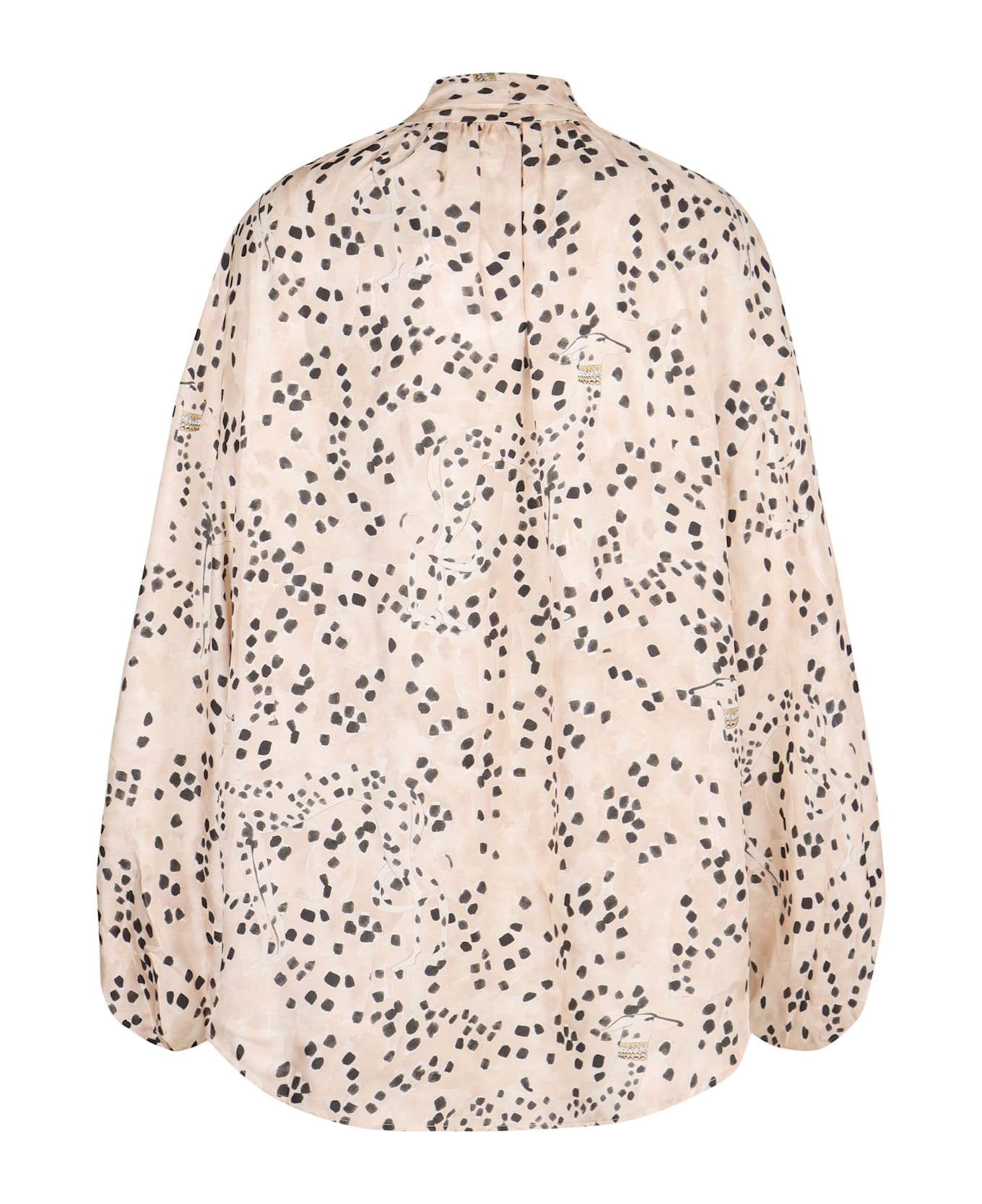 Zimmermann Billow Printed Silk Blouse - panna