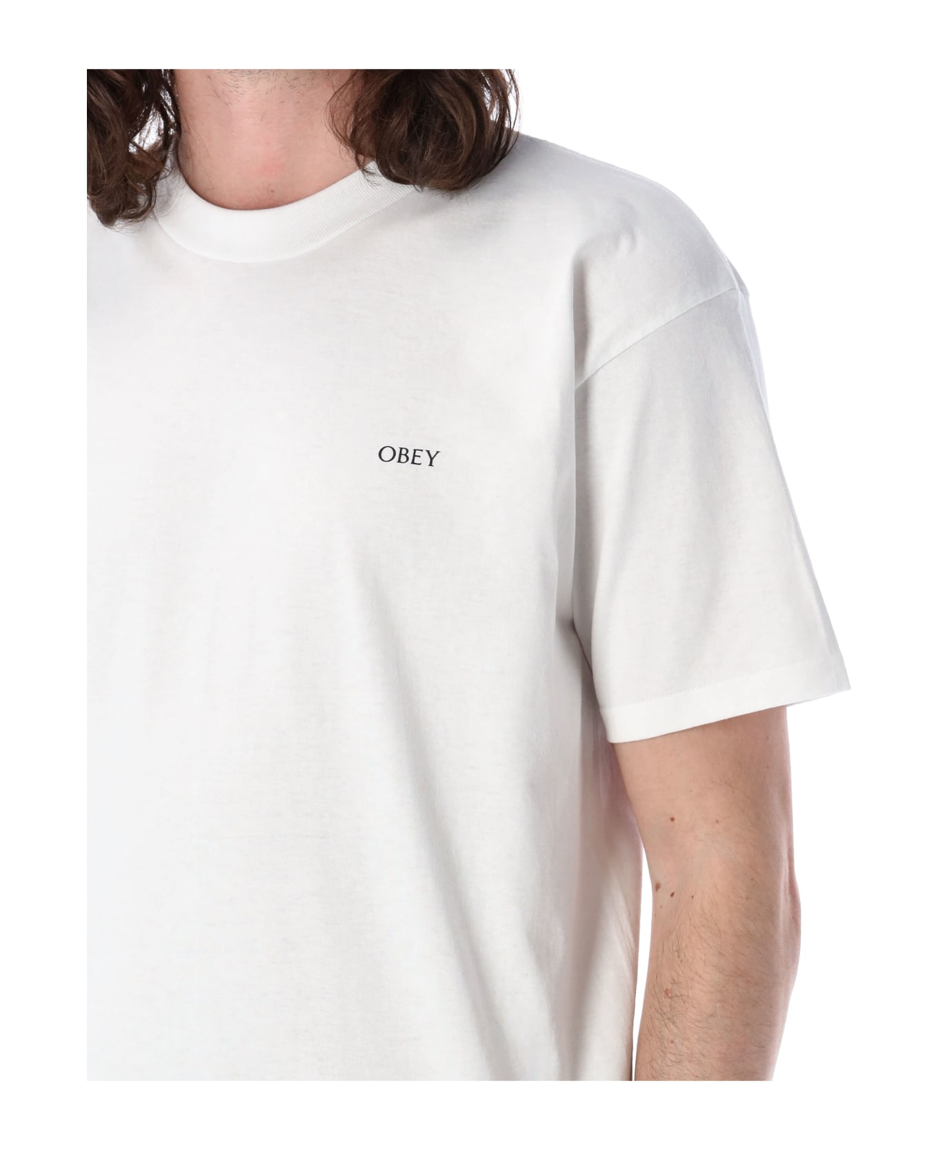 Obey Ripped Icon T-shirt - WHITE