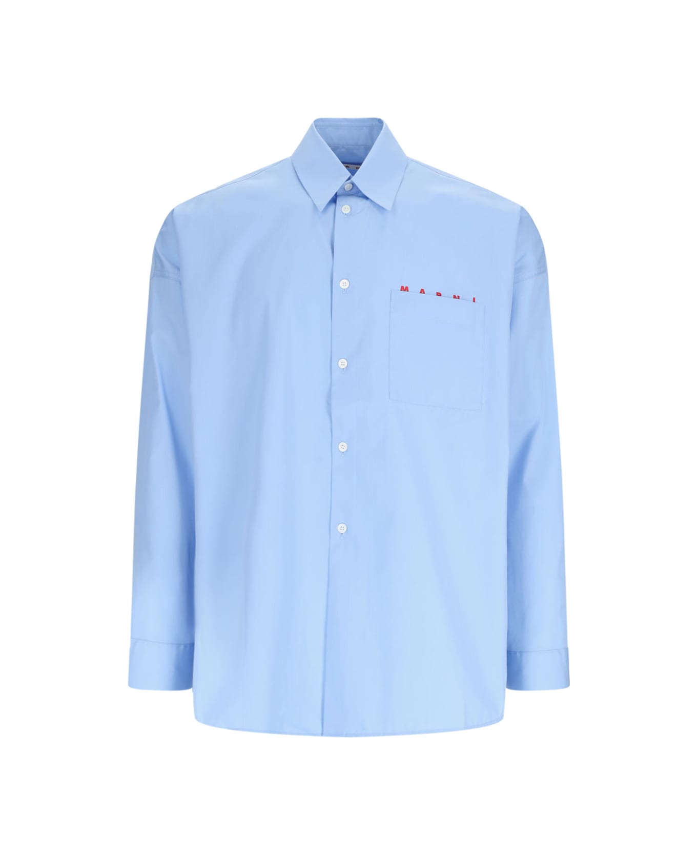 Marni Logo Shirt - IRIS BLUE