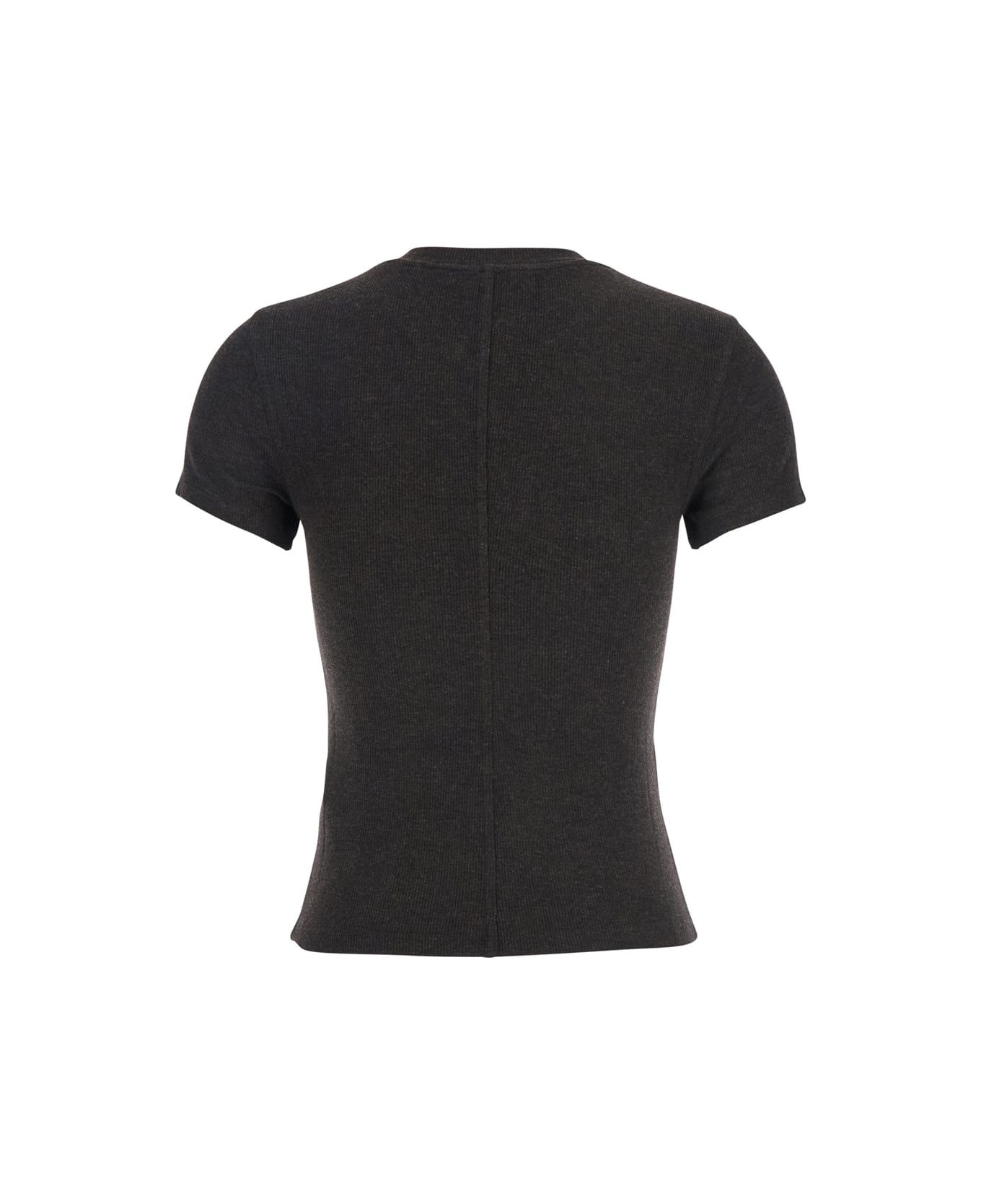 Frame 'the Rib' Brown T-shirt In Cotton Blend Woman - Brown