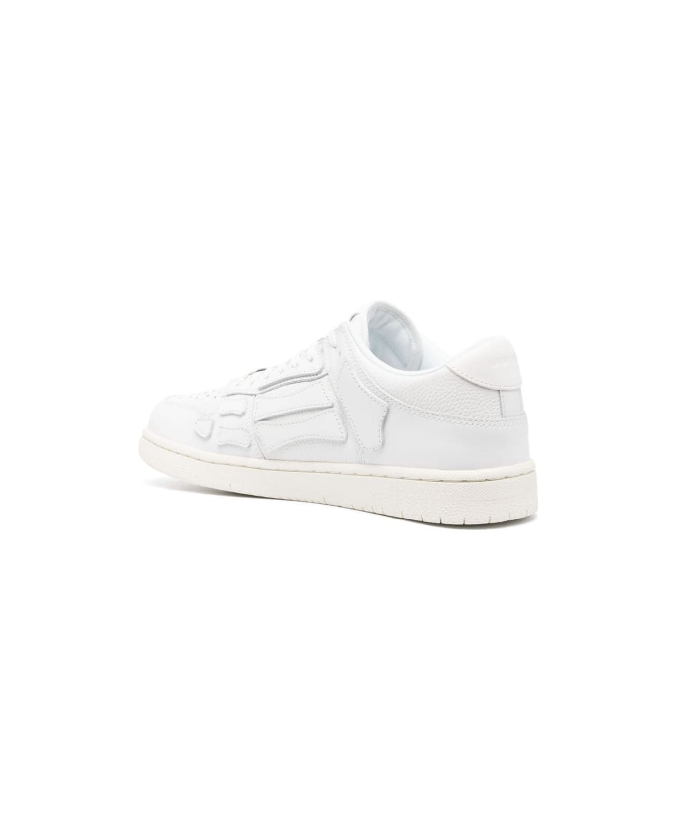 AMIRI 'skel Top Low' White Sneakers With mulher Patch In Leather Man - Bianco