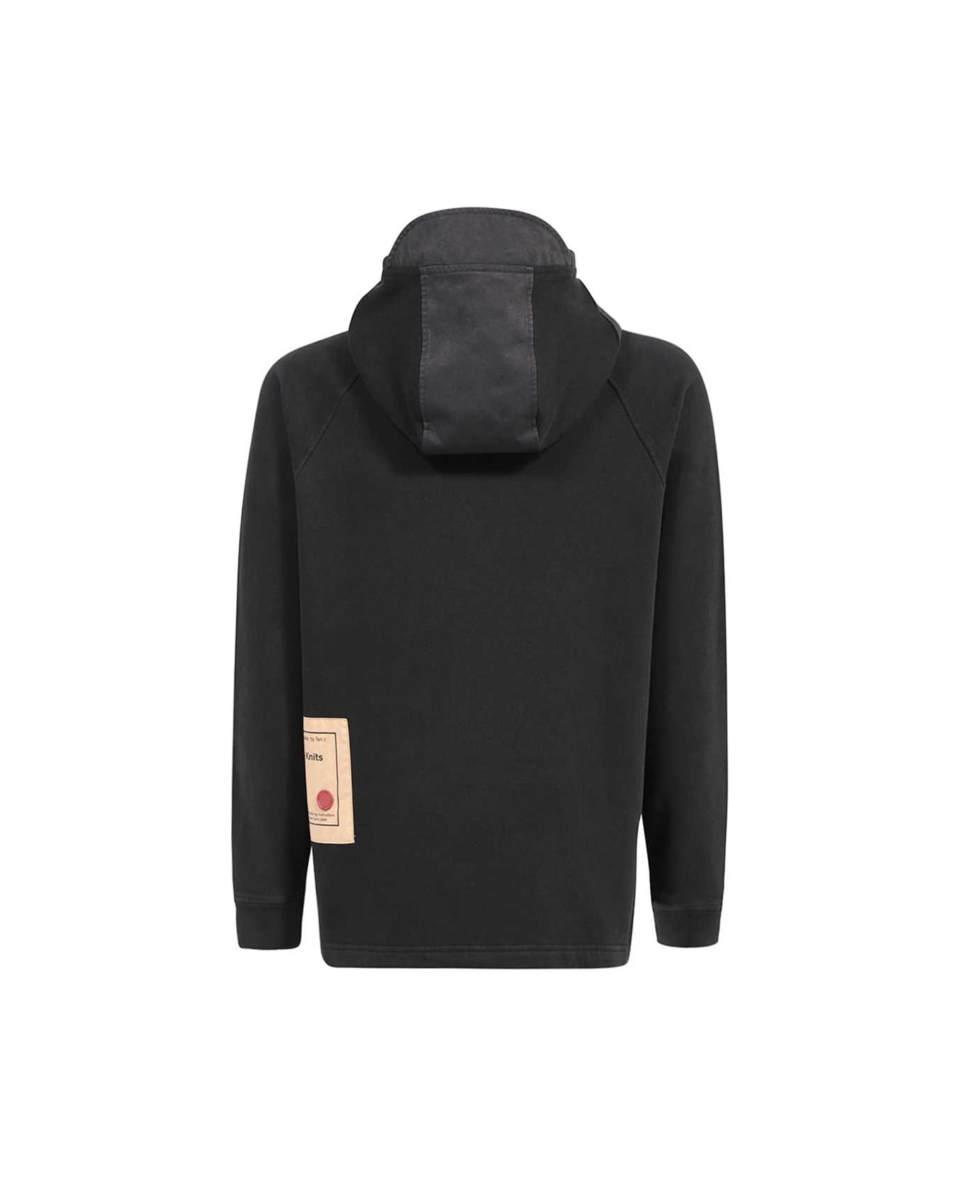 Ten C Cotton Hoodie - black