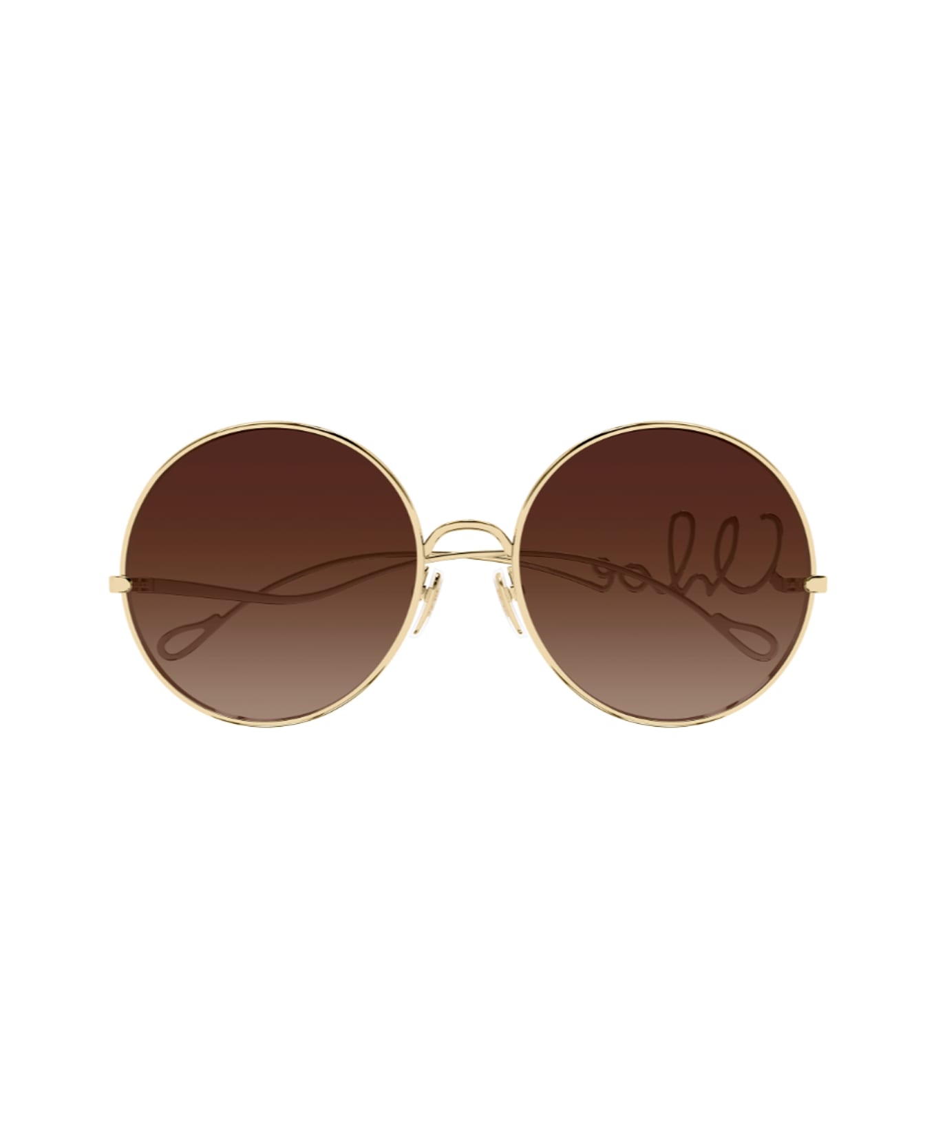 Chloé Ch0329s Iconic Linea Chloé 002 Gold Brown Sunglasses - Oro
