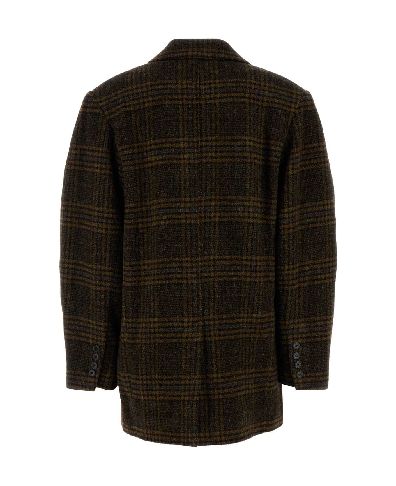 Marant Étoile Embroidered Wool Gesina Blazer - KHAKI