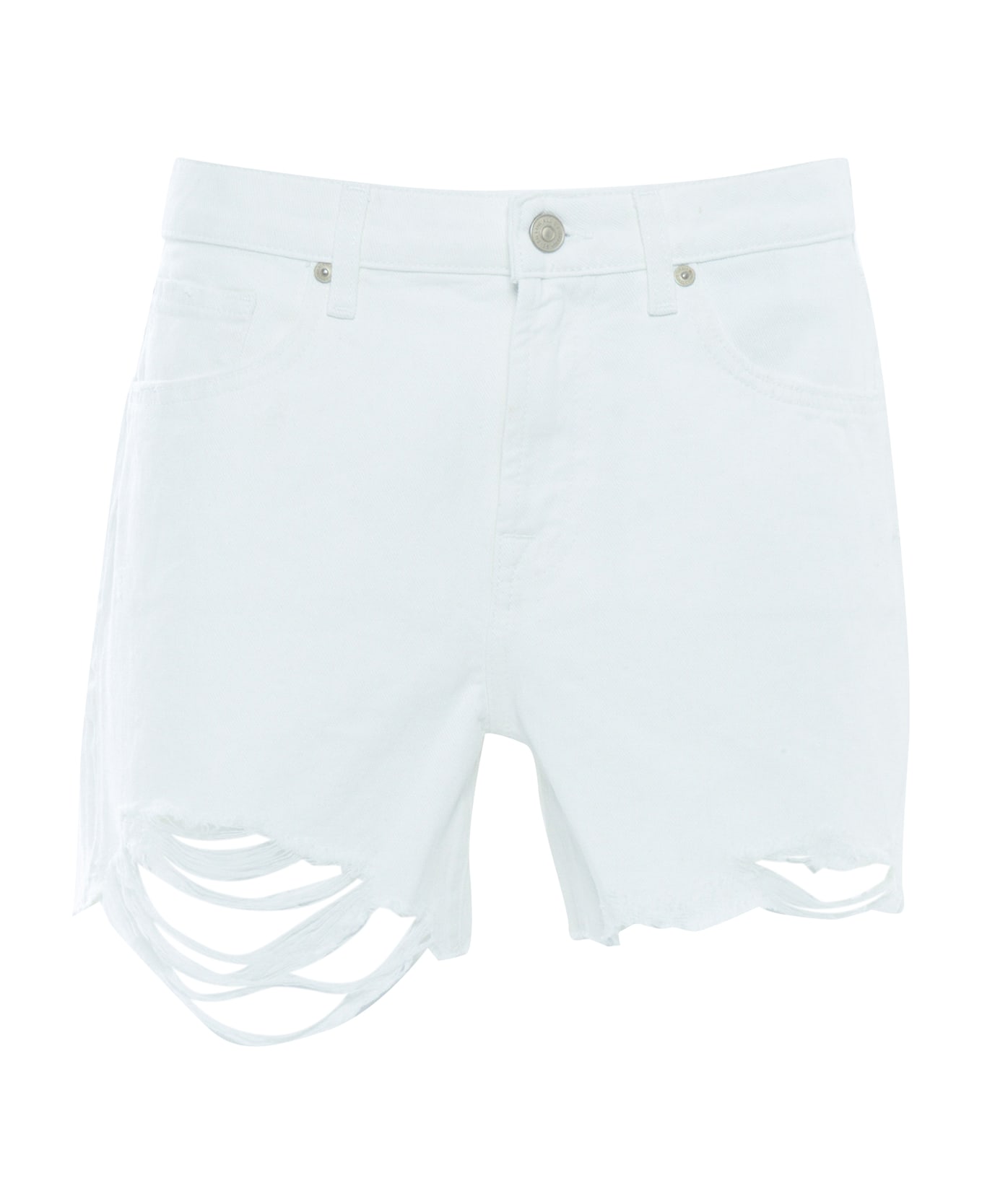 7 For All Mankind Monroe Long Shorts - WHITE