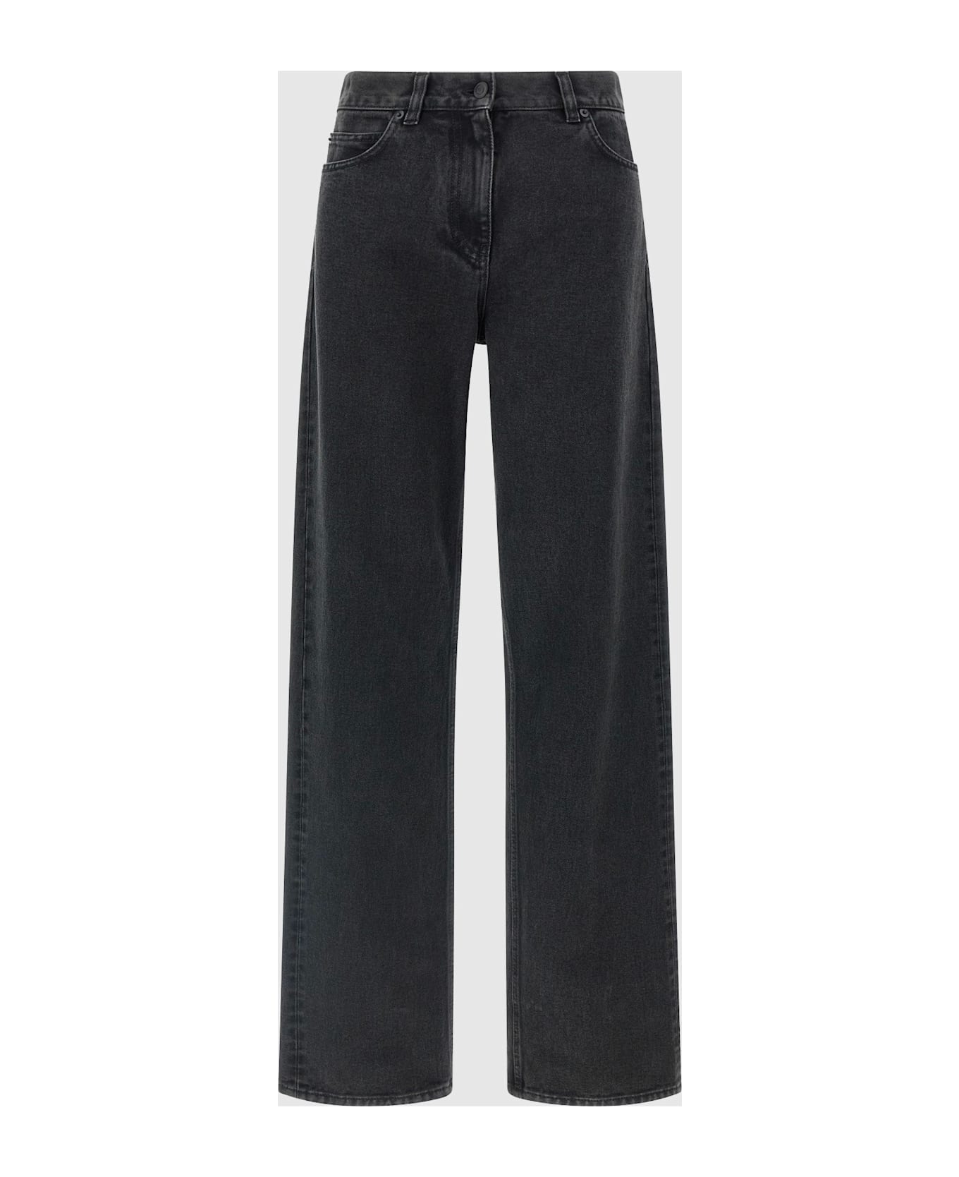 The Row Black Cotton Jeans - FADED BLACK