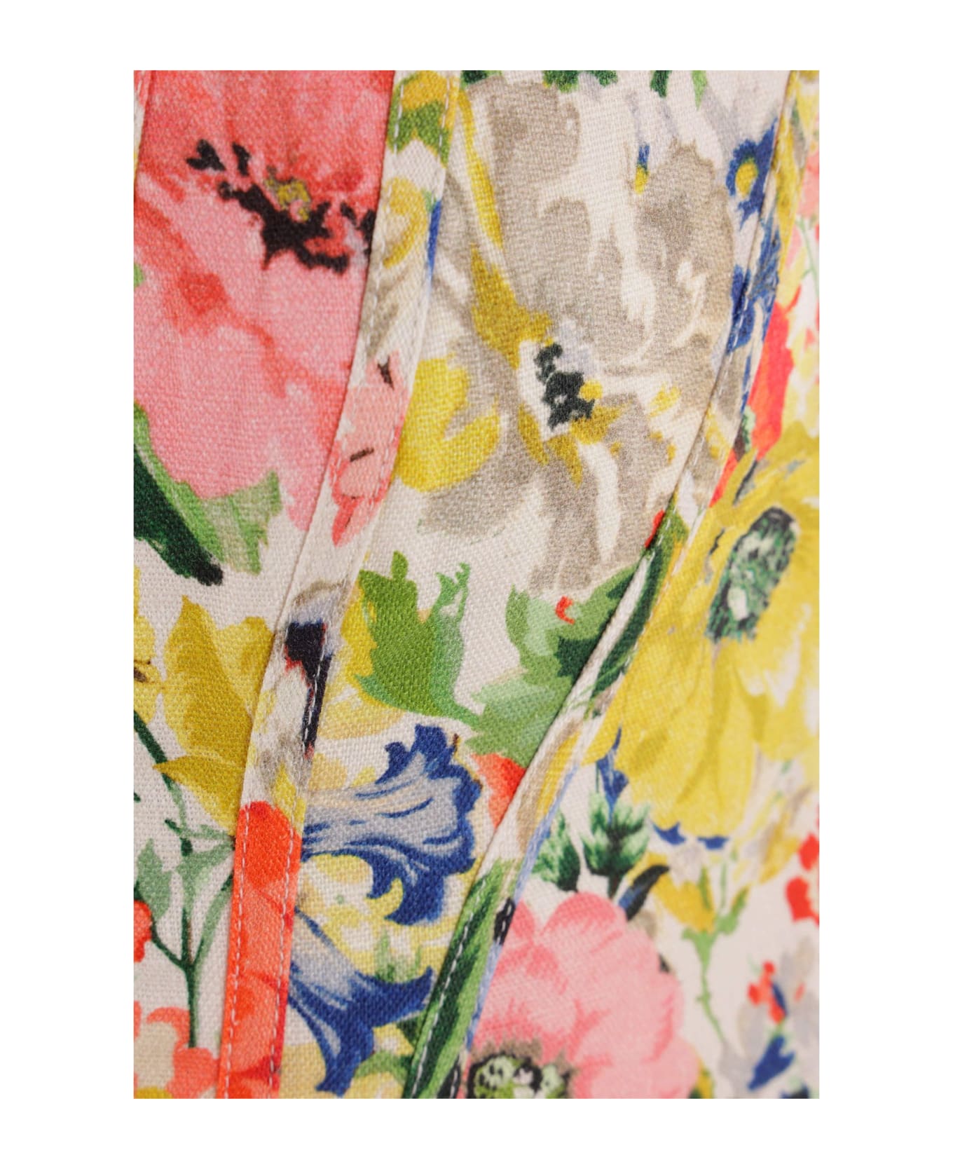 Zimmermann Alight Floral-pattern Linen Corset Top - Multicolor