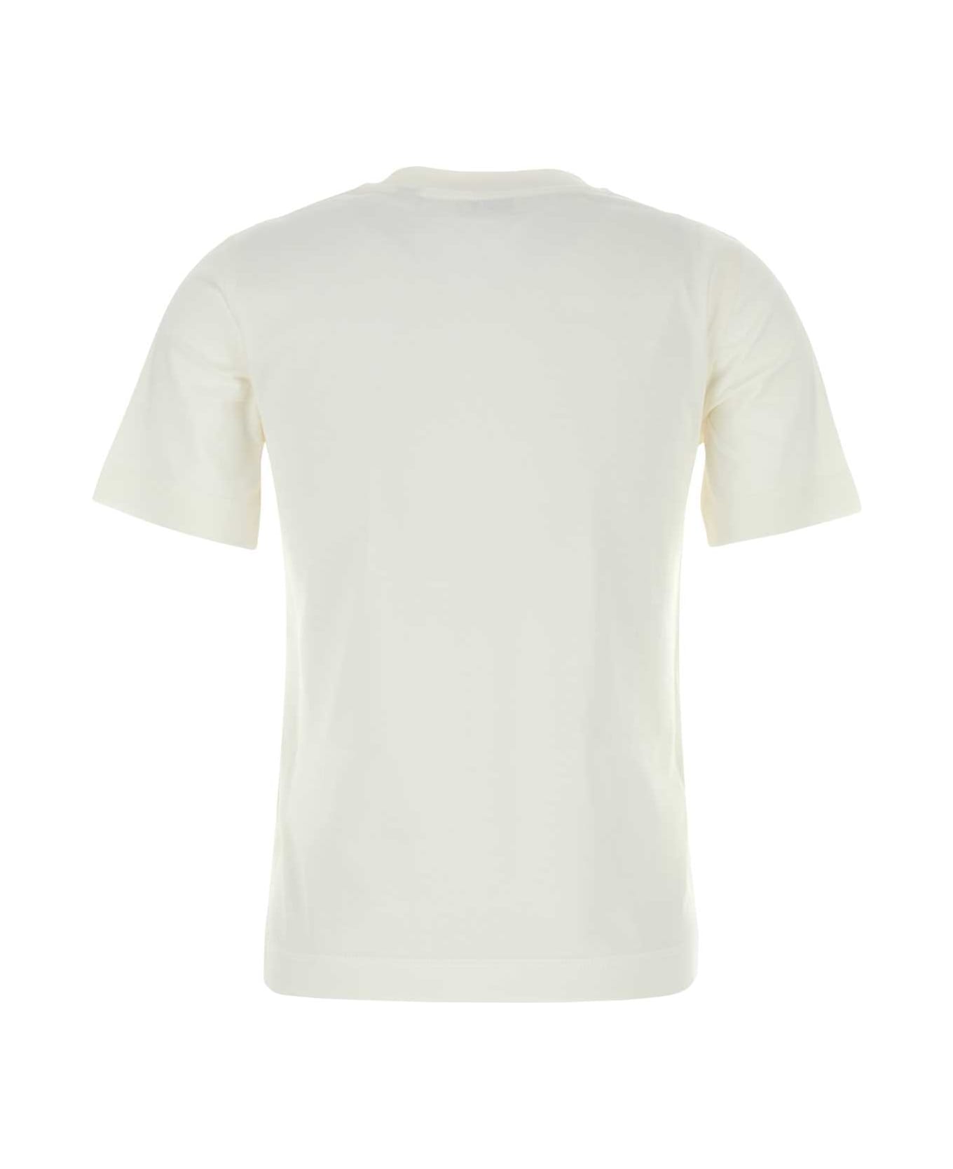 Burberry White Cotton T-shirt - CHALK
