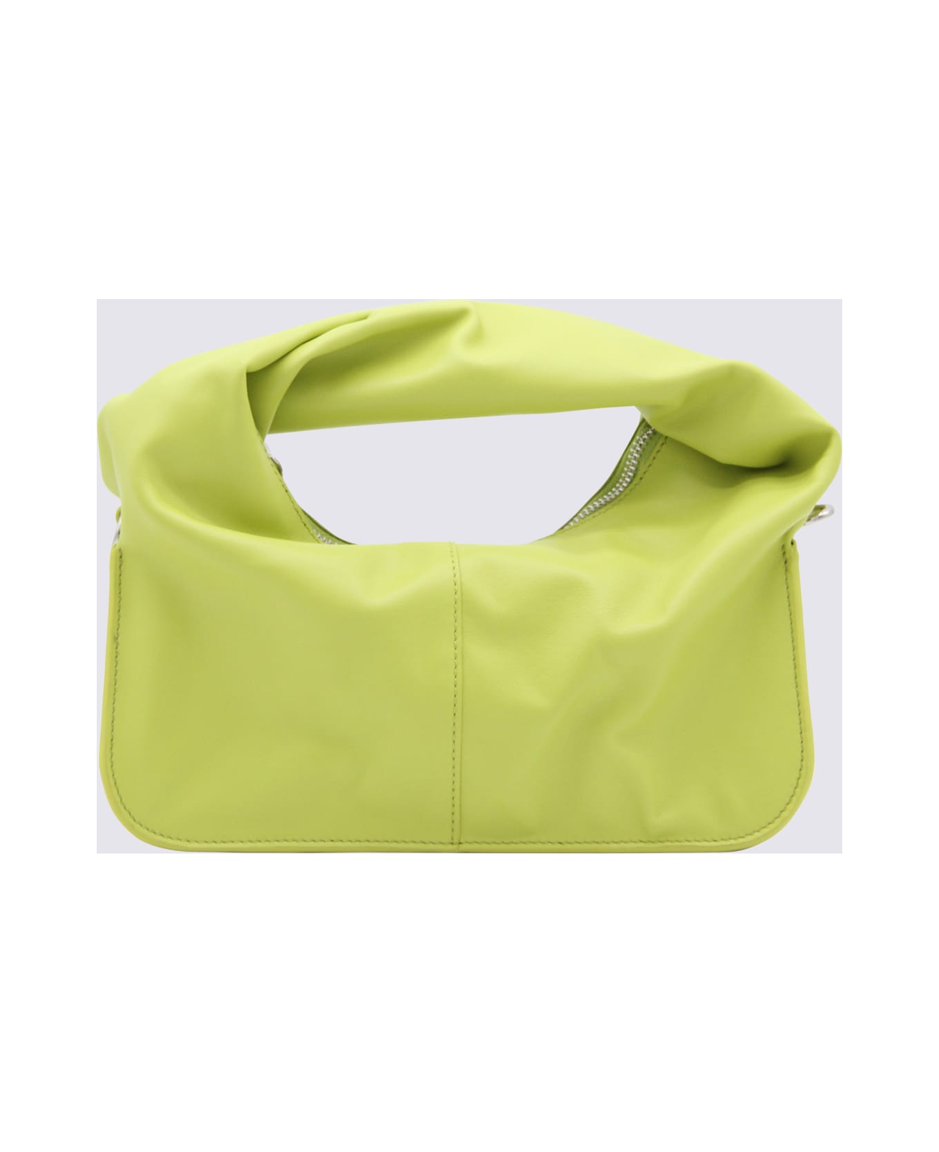 YUZEFI Leather Anise Wonton Handle Bag - Green